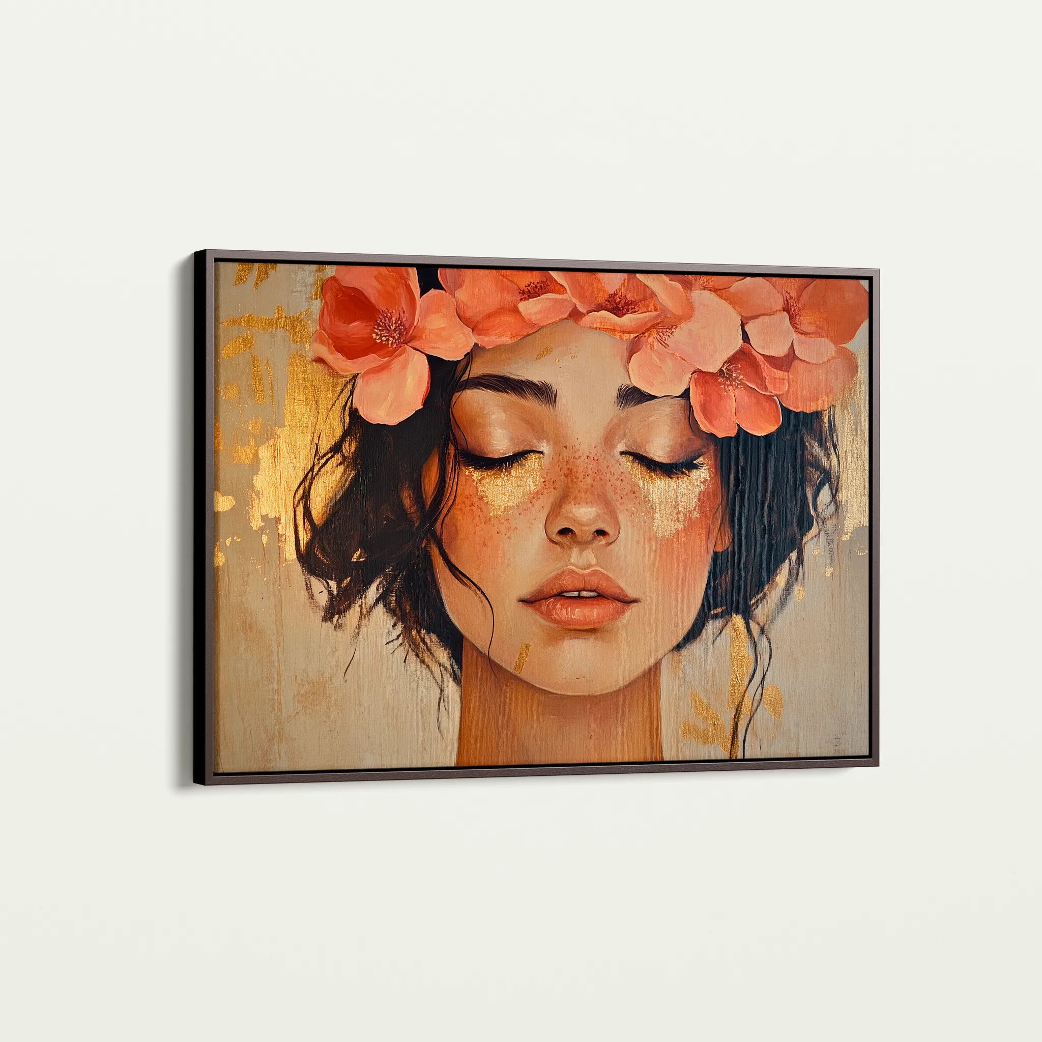Portrait 198 Canvas Art 18" x 24" / 45 x 60 cm / Black