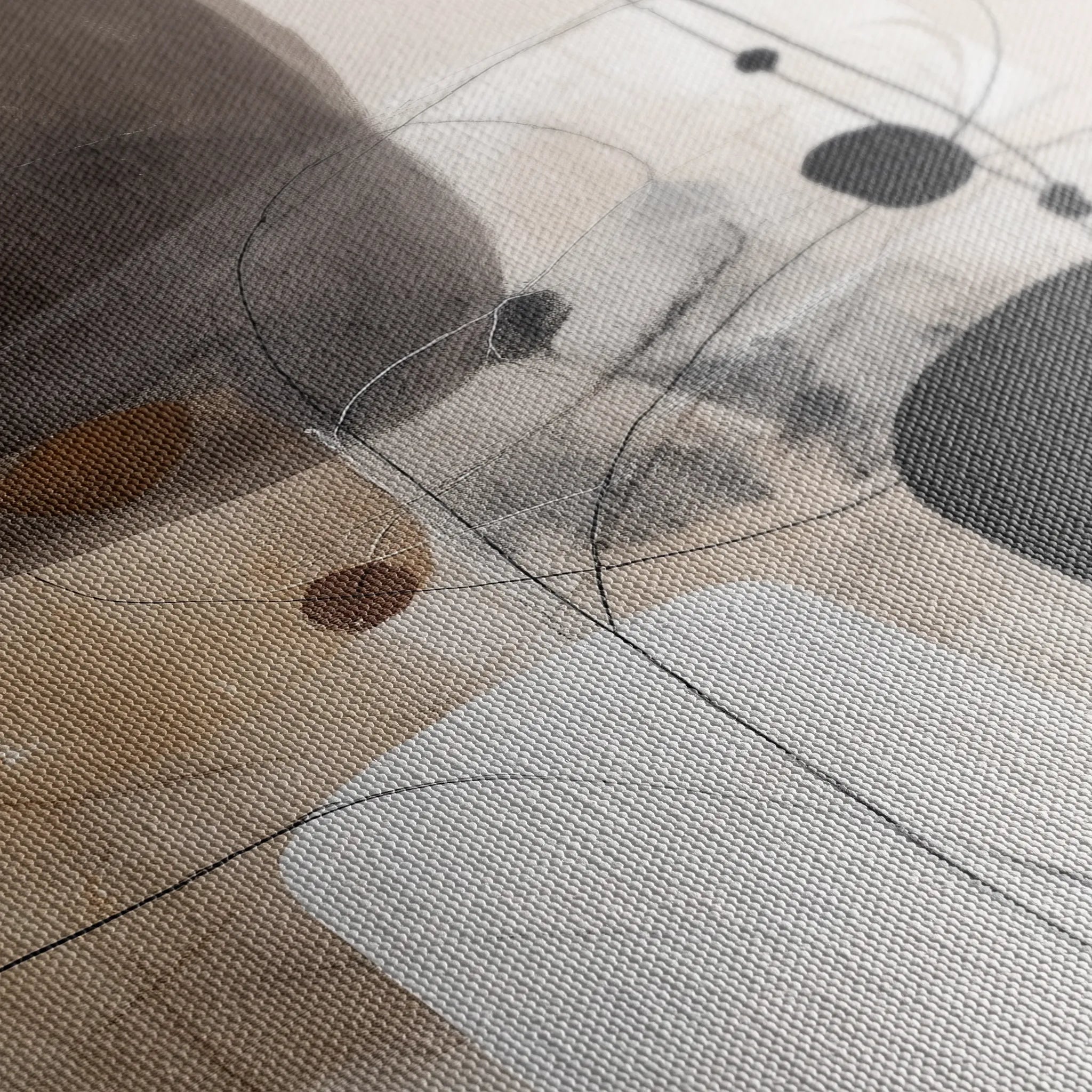 Abstract 1982 Canvas Art 18" x 24" / 45 x 60 cm / Black