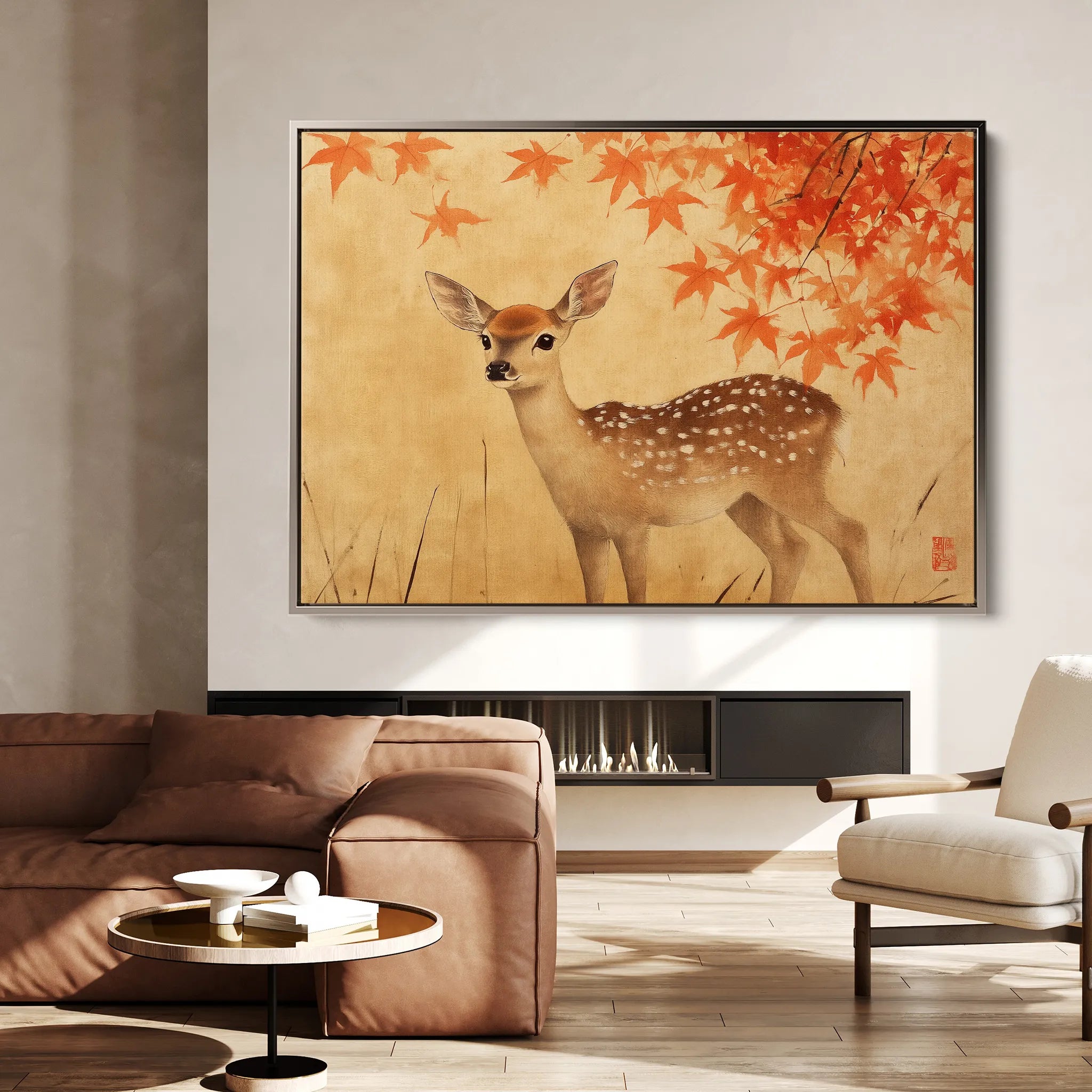 Animals 199 Canvas Art 18" x 24" / 45 x 60 cm / Black