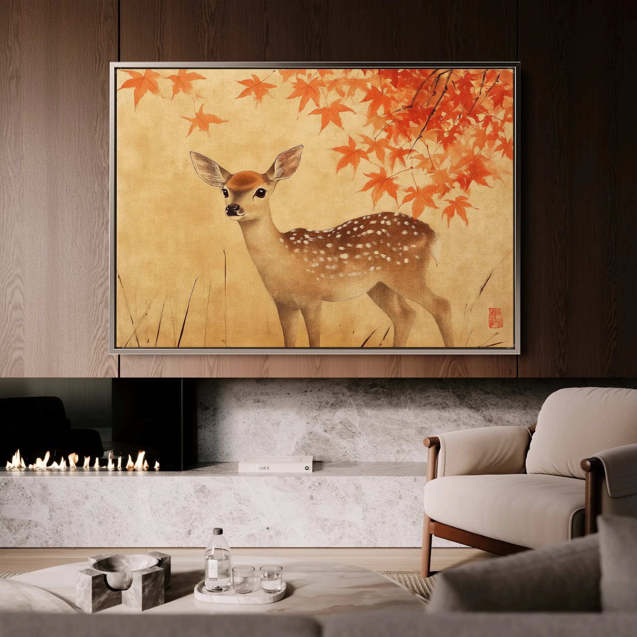 Animals 199 Canvas Art 18" x 24" / 45 x 60 cm / Black