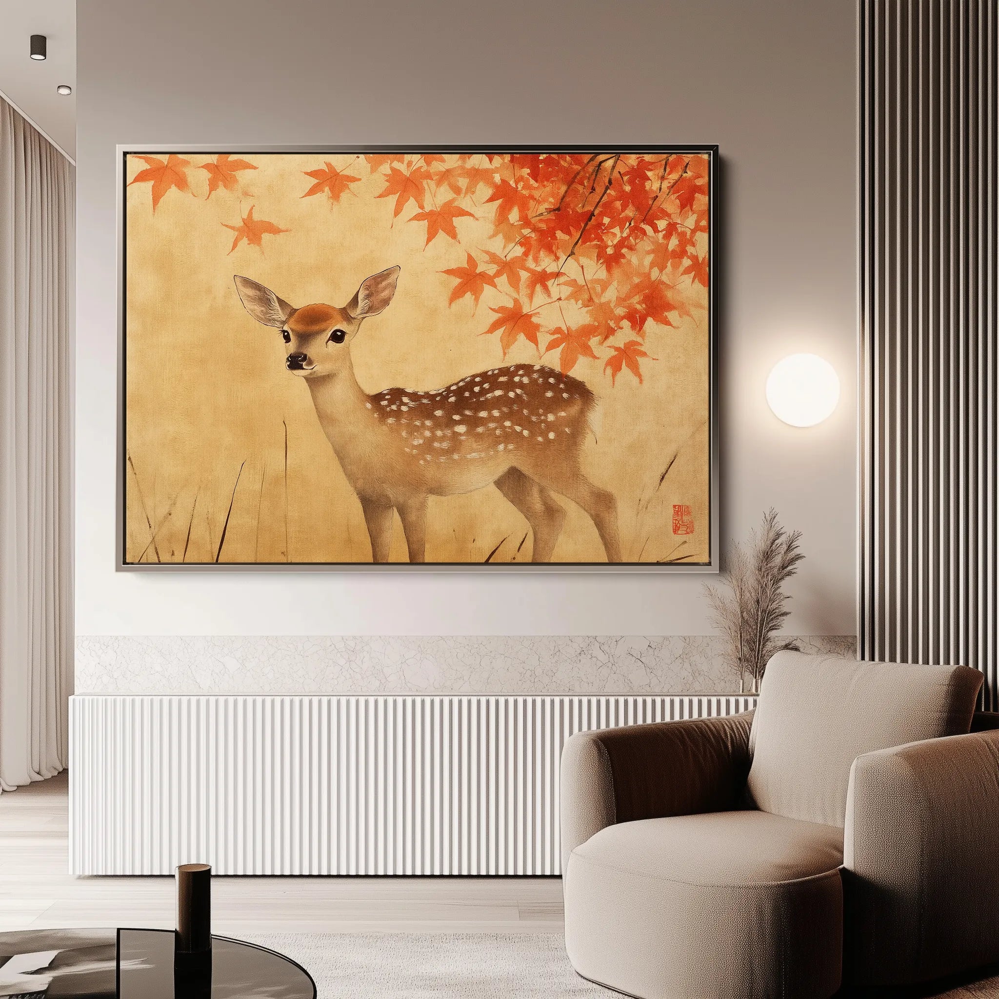 Animals 199 Canvas Art 18" x 24" / 45 x 60 cm / Black
