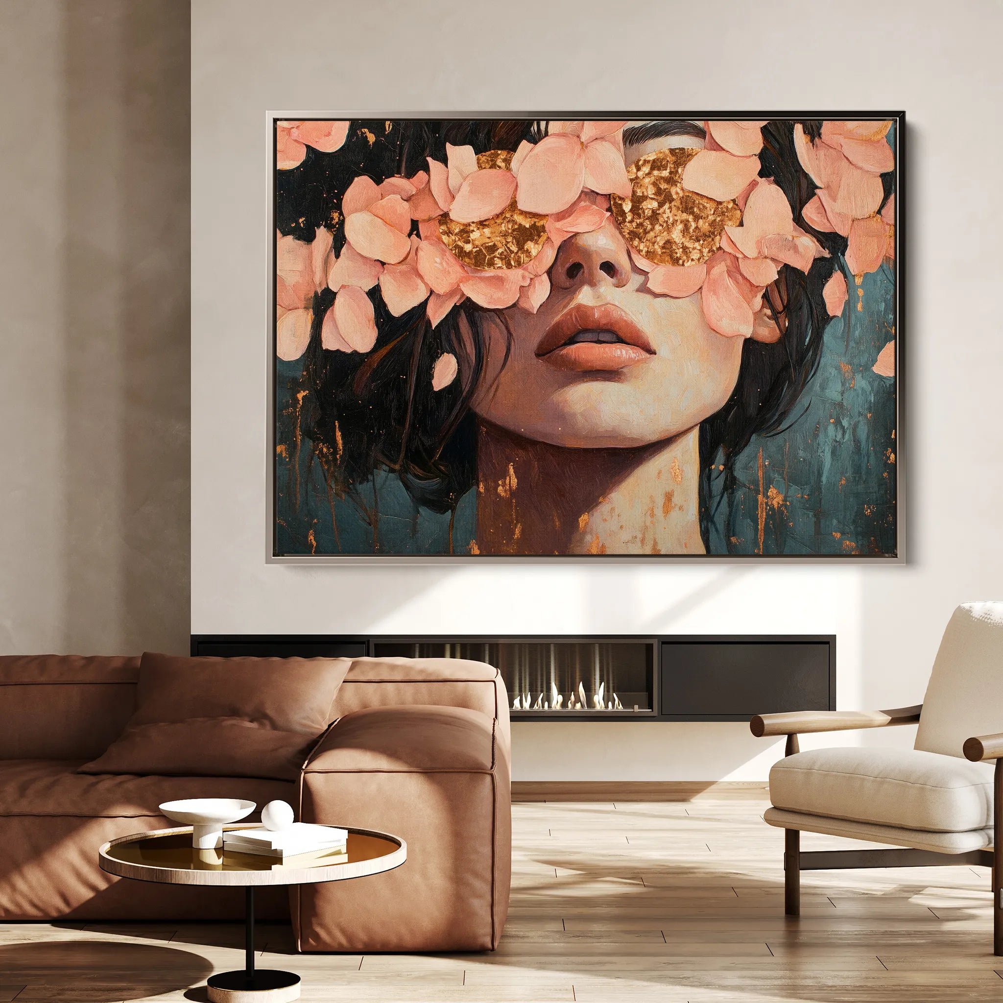 Portrait 199 Canvas Art 18" x 24" / 45 x 60 cm / Black