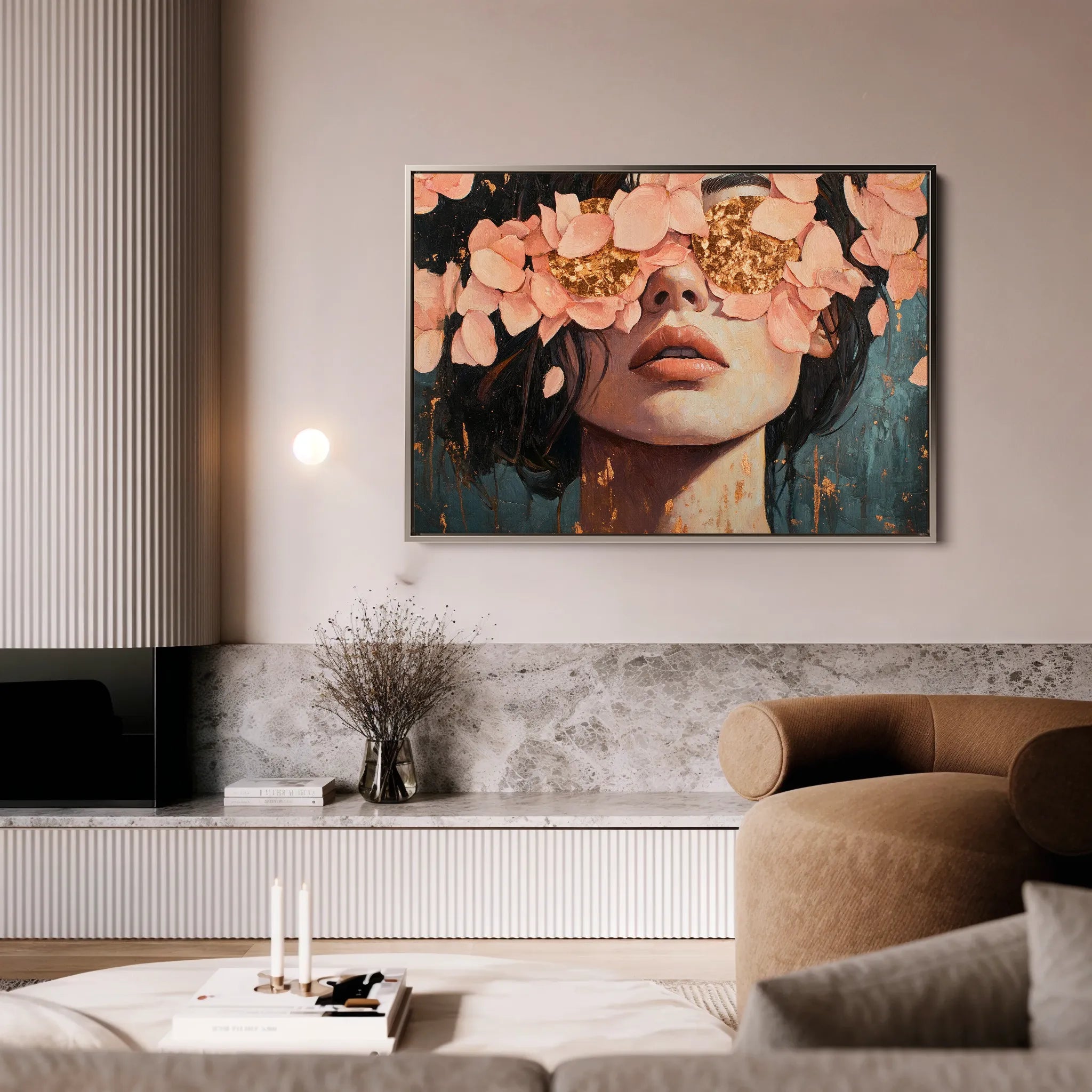 Portrait 199 Canvas Art 18" x 24" / 45 x 60 cm / Black