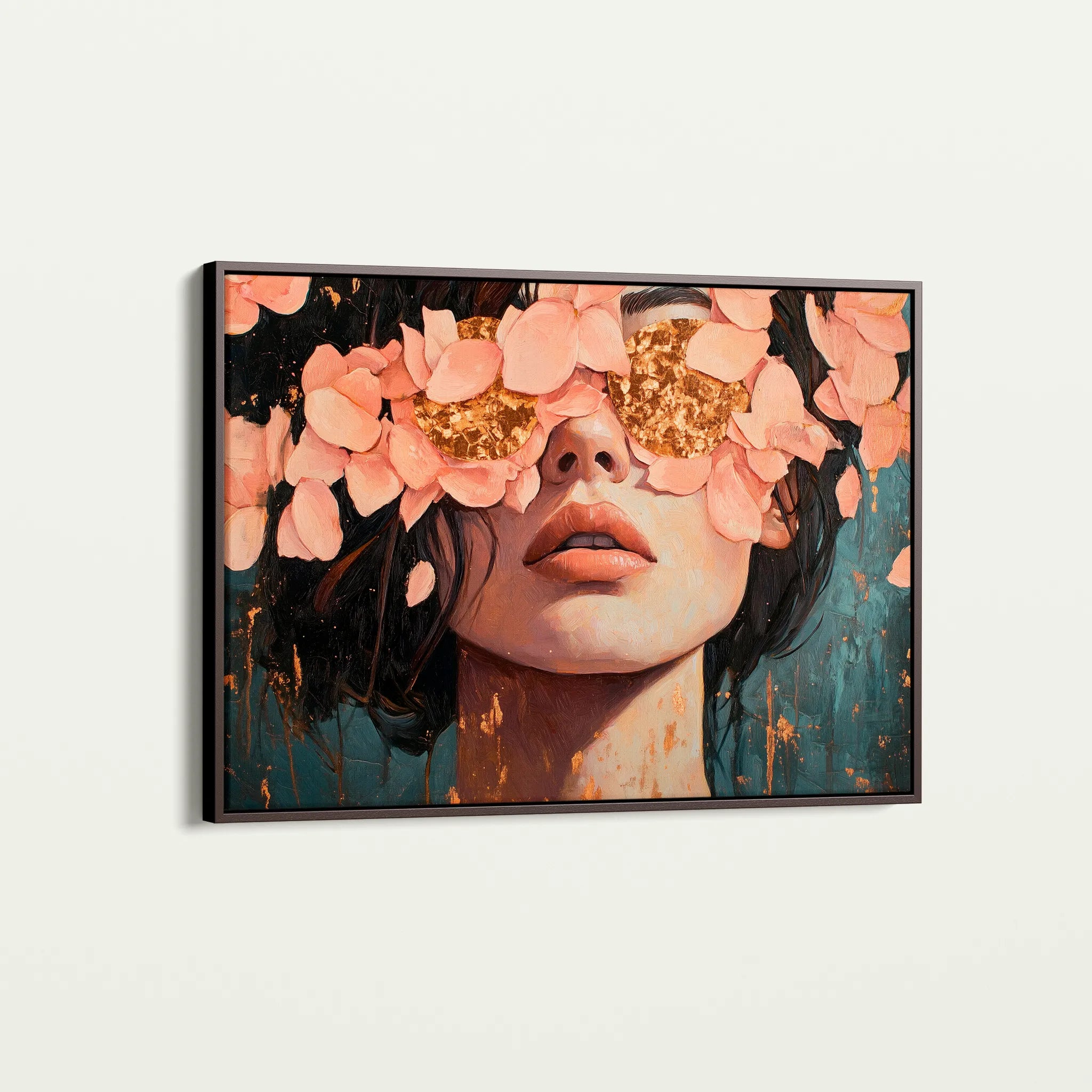 Portrait 199 Canvas Art 18" x 24" / 45 x 60 cm / Black