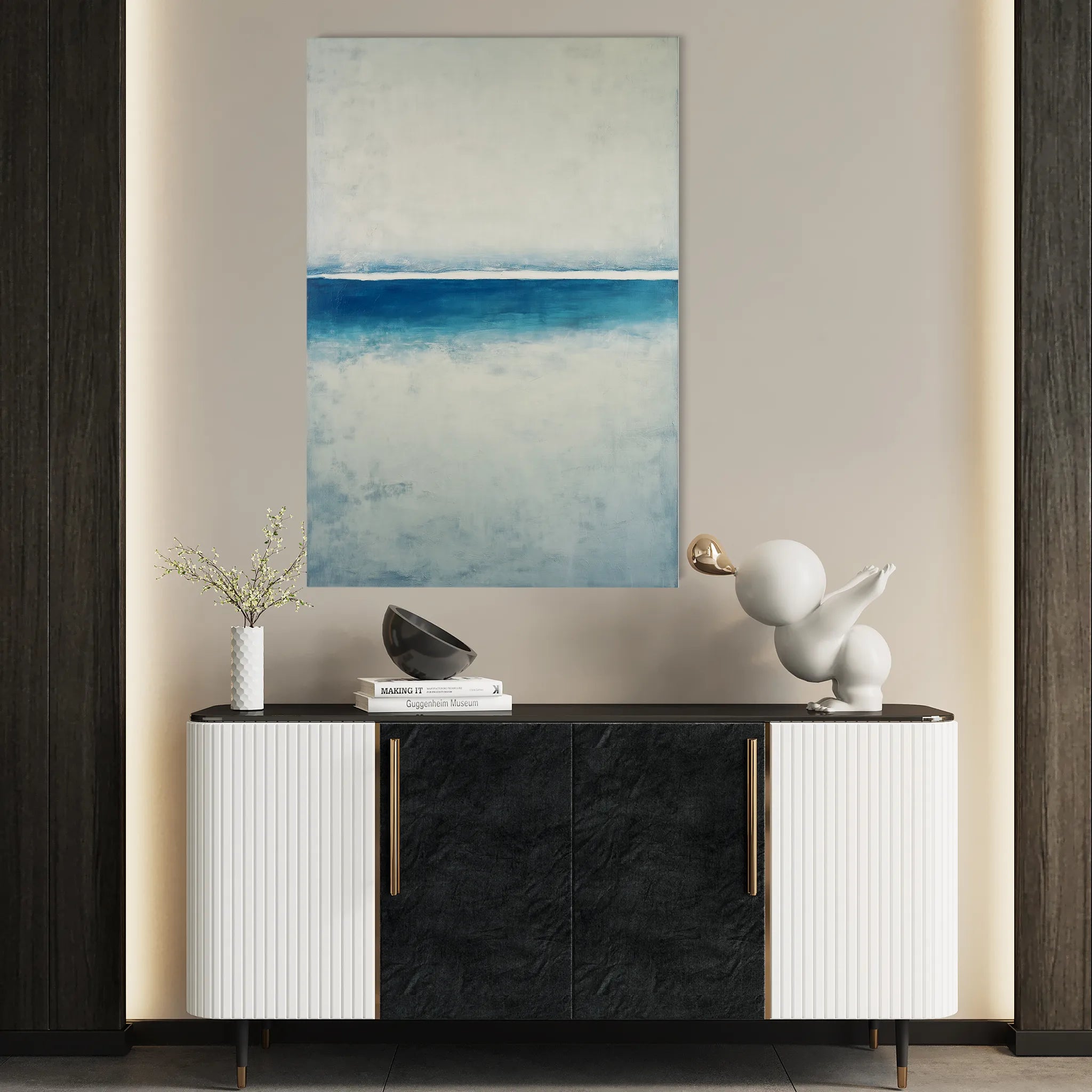 Abstract 1997 Canvas Art 18" x 24" / 45 x 60 cm / Black