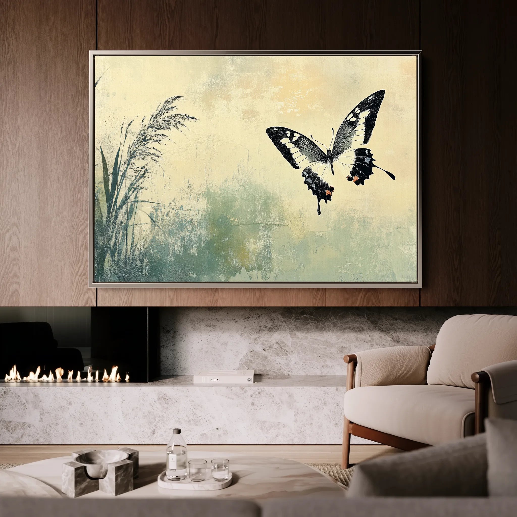 Animals 200 Canvas Art 18" x 24" / 45 x 60 cm / Black