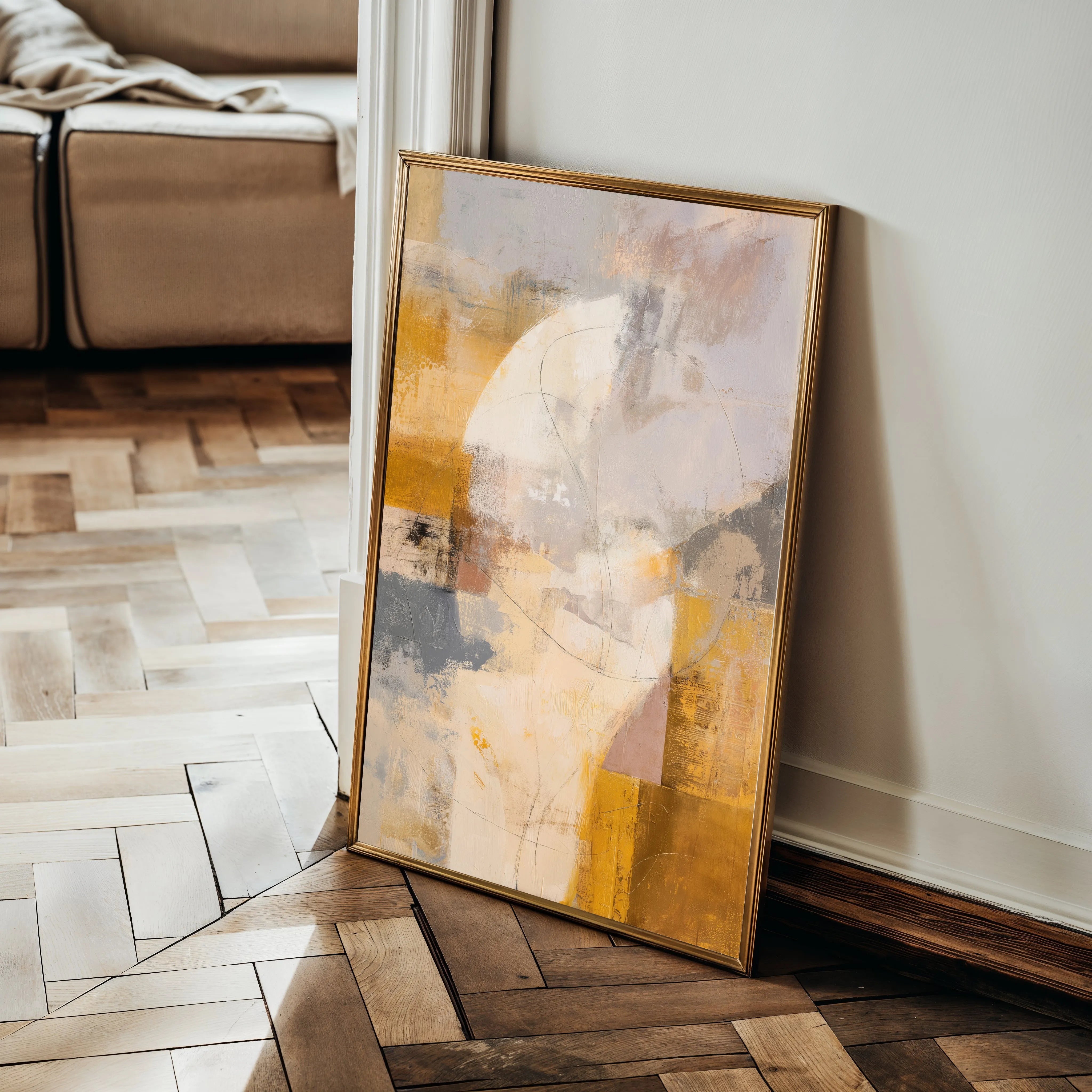 Abstract 2001 Canvas Art 18" x 24" / 45 x 60 cm / Black