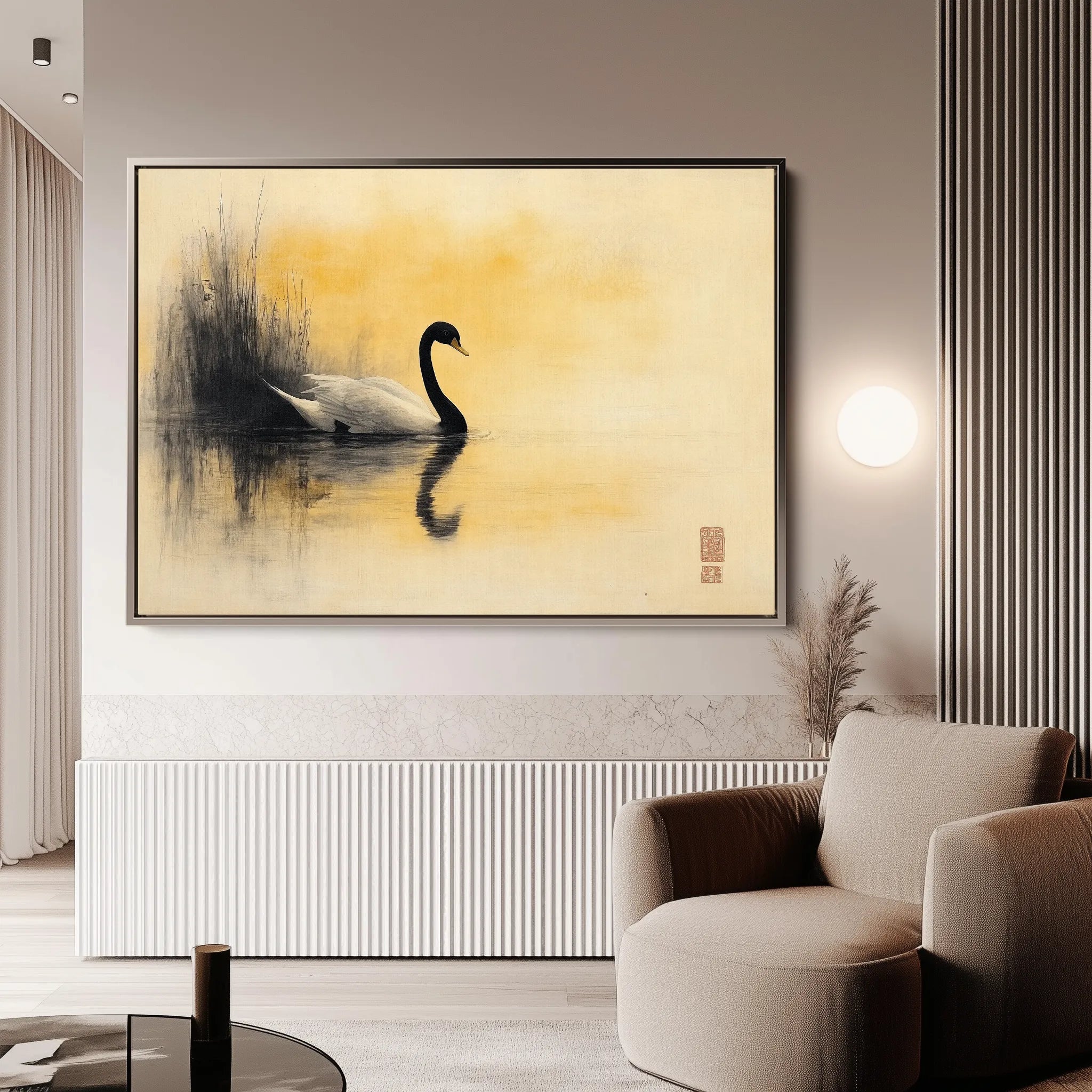 Animals 201 Canvas Art 18" x 24" / 45 x 60 cm / Black
