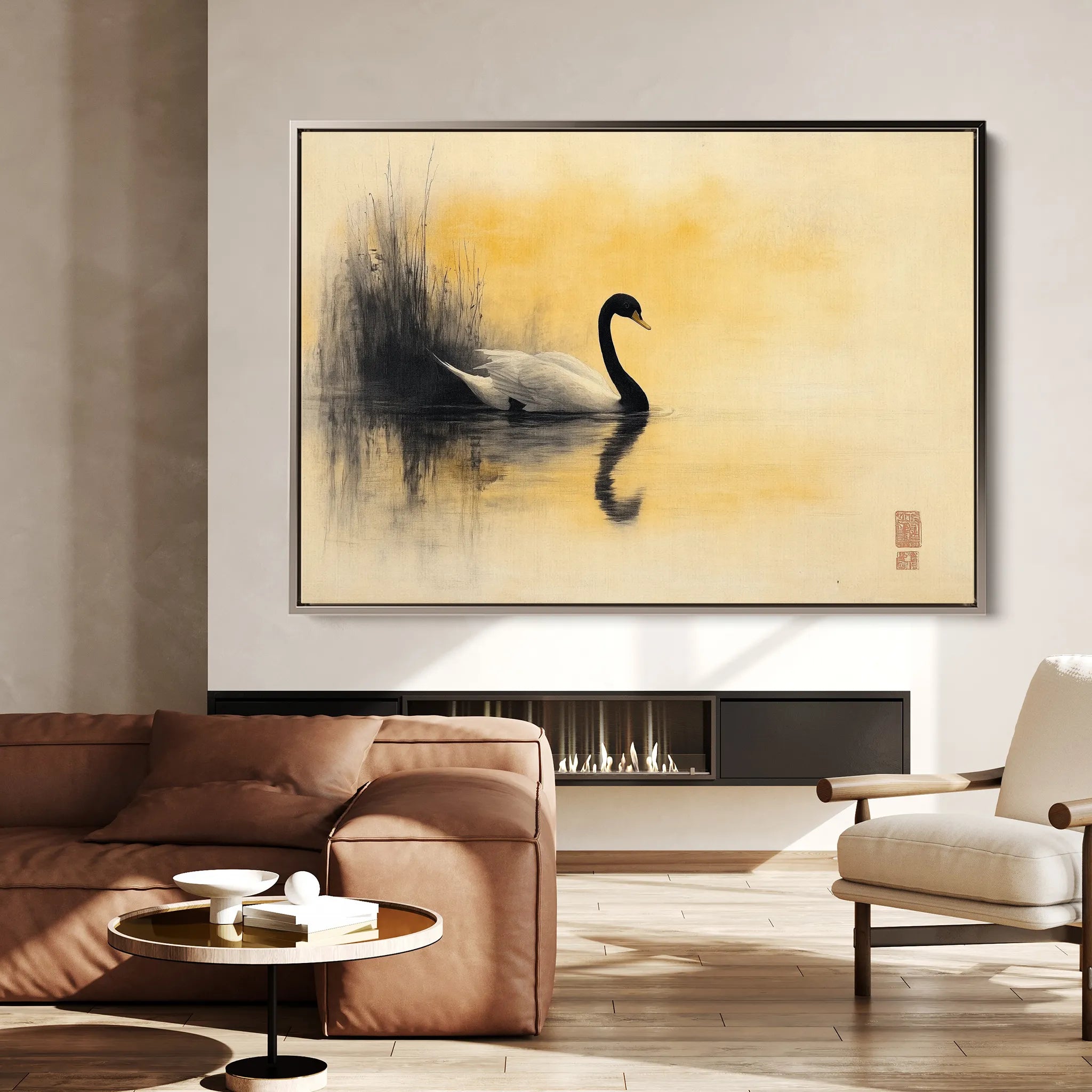 Animals 201 Canvas Art 18" x 24" / 45 x 60 cm / Black
