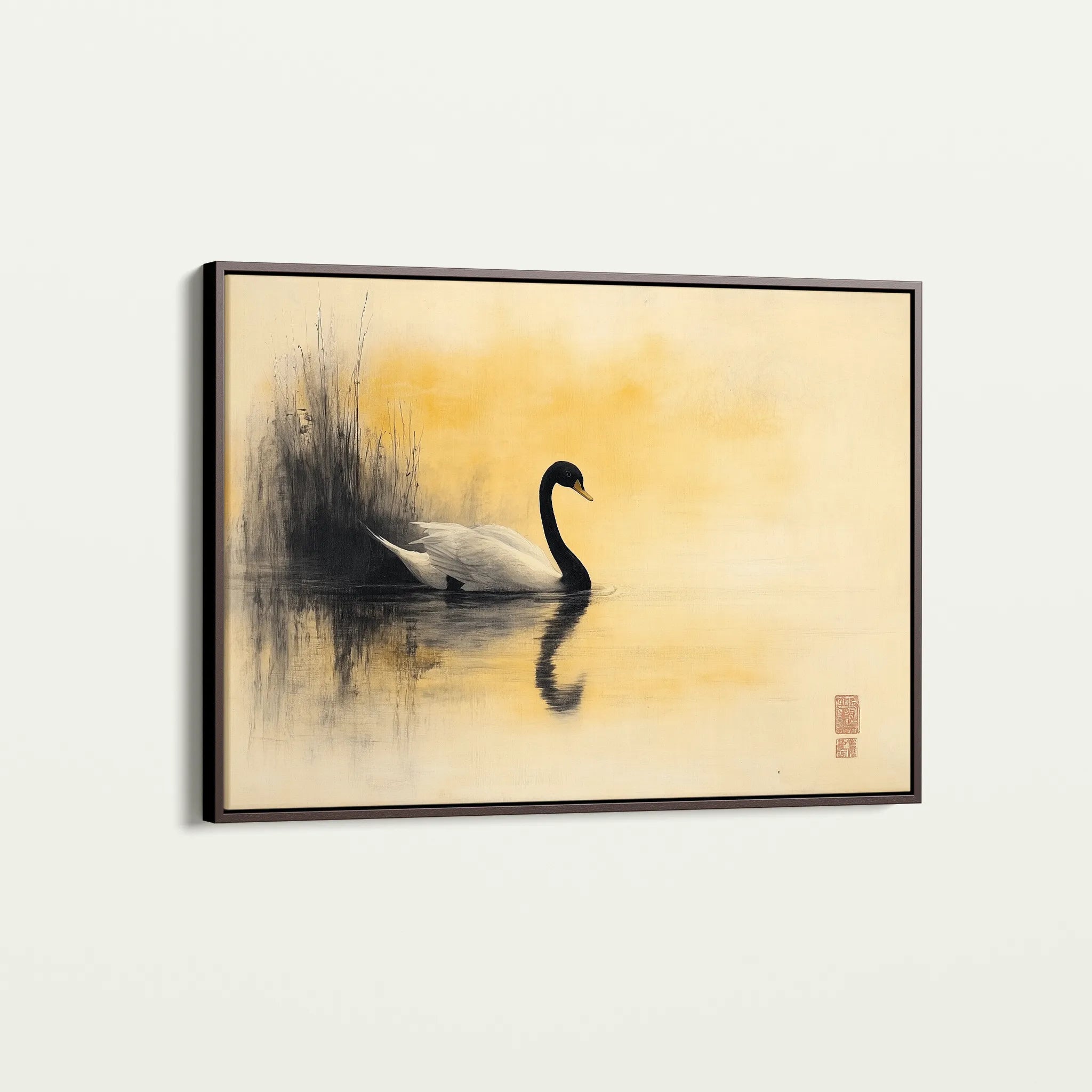 Animals 201 Canvas Art 18" x 24" / 45 x 60 cm / Black