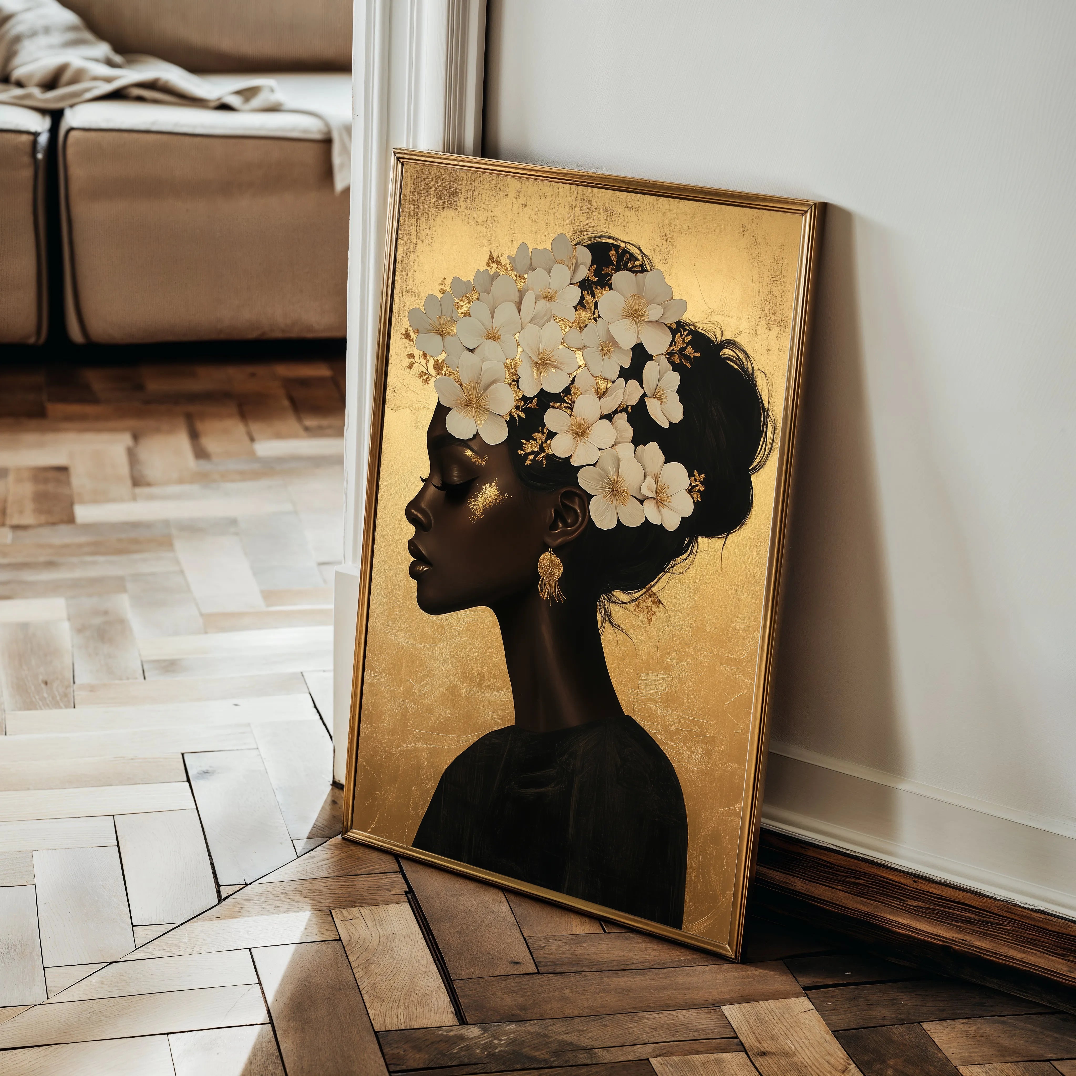 Portrait 201 Canvas Art 18" x 24" / 45 x 60 cm / Black