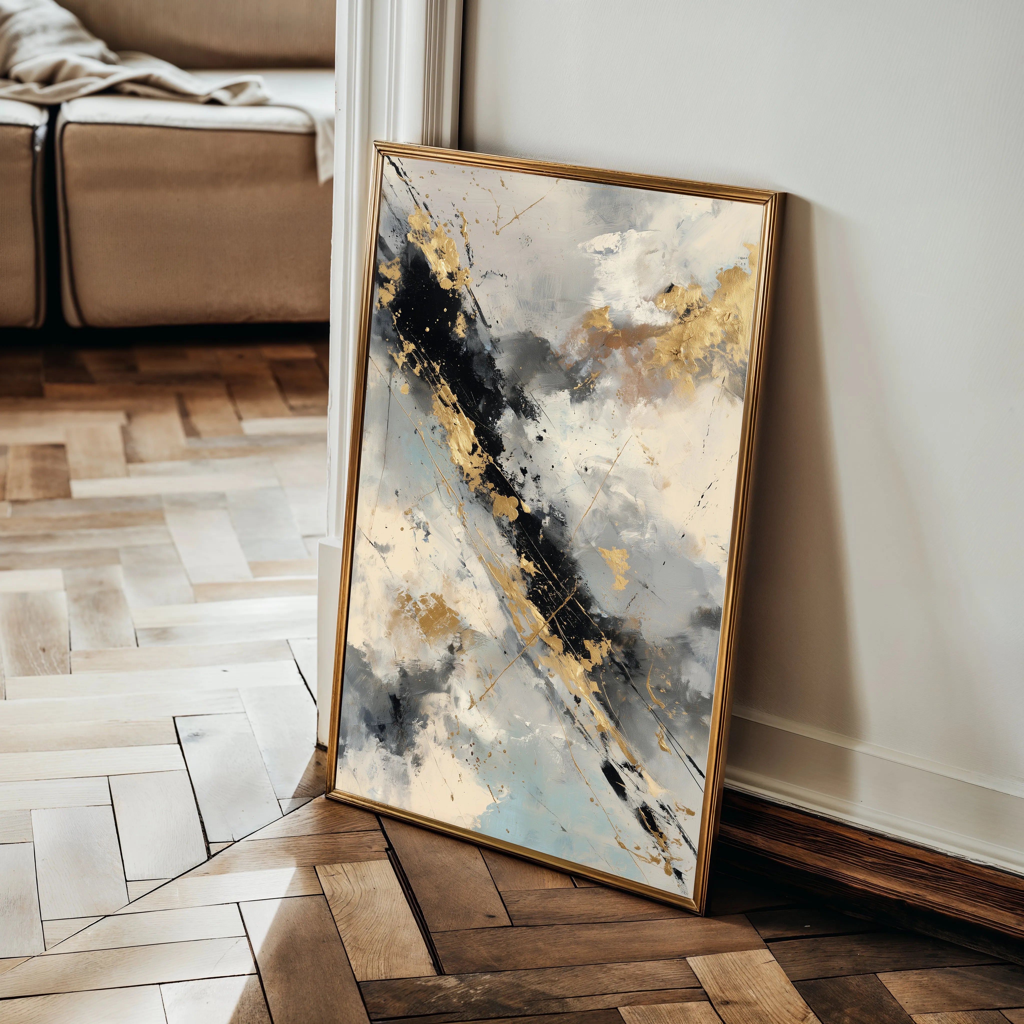 Abstract 2015 Canvas Art 18" x 24" / 45 x 60 cm / Black