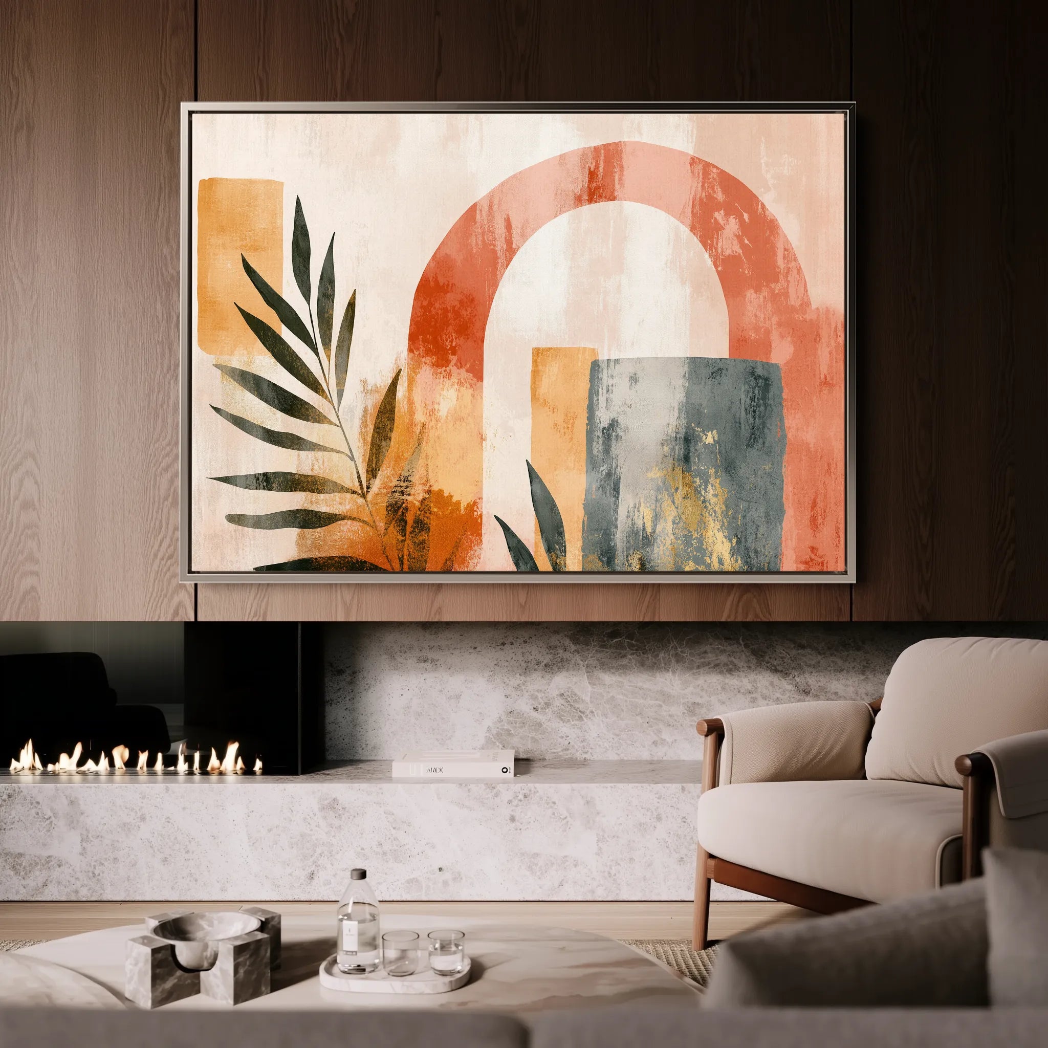 Boho 202 Canvas Art 18" x 24" / 45 x 60 cm / Black