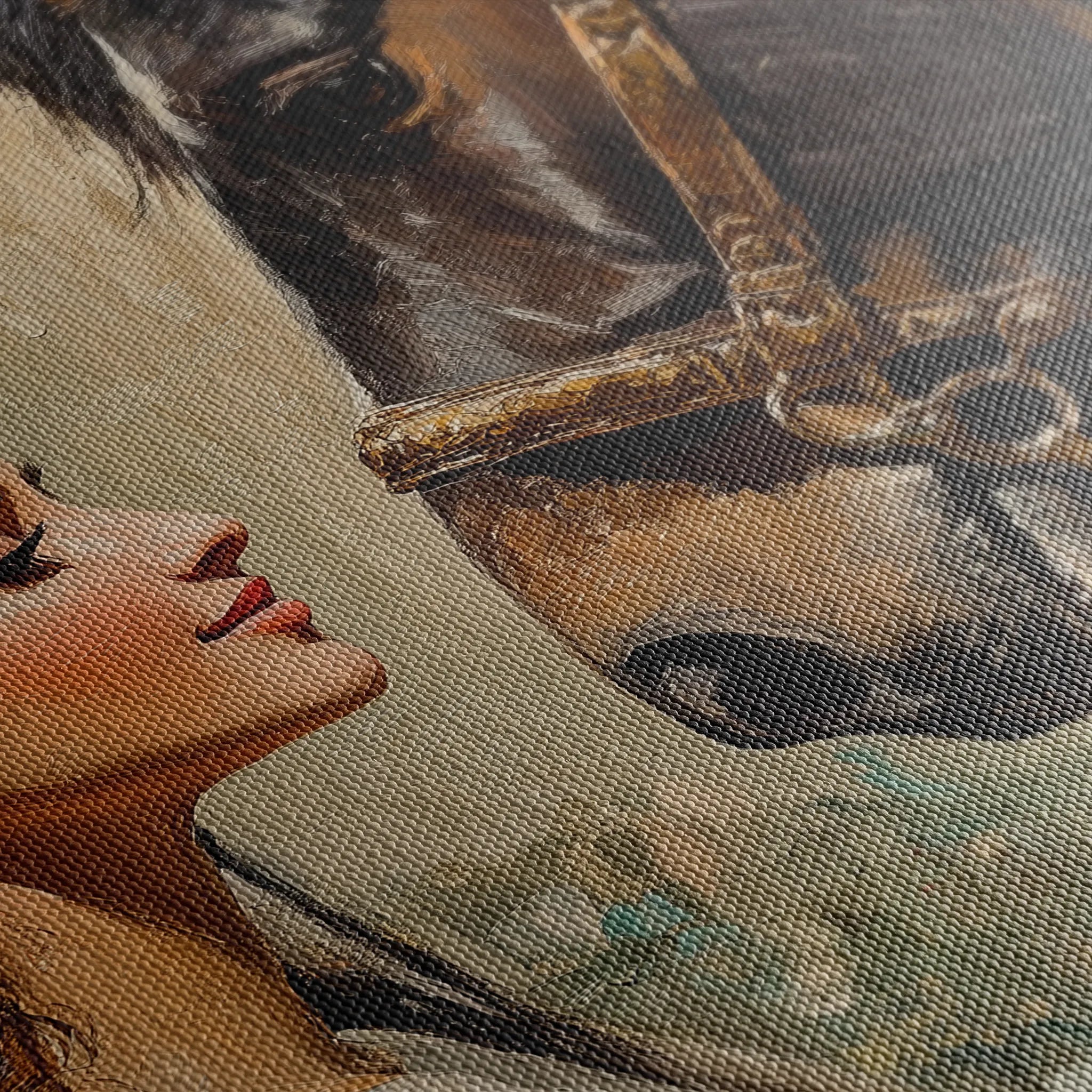 Horses 202 Canvas Art 18" x 24" / 45 x 60 cm / Black