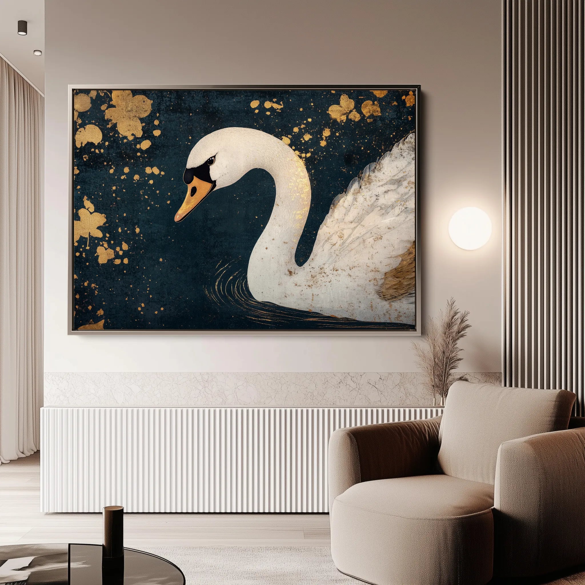 Animals 203 Canvas Art 18" x 24" / 45 x 60 cm / Black