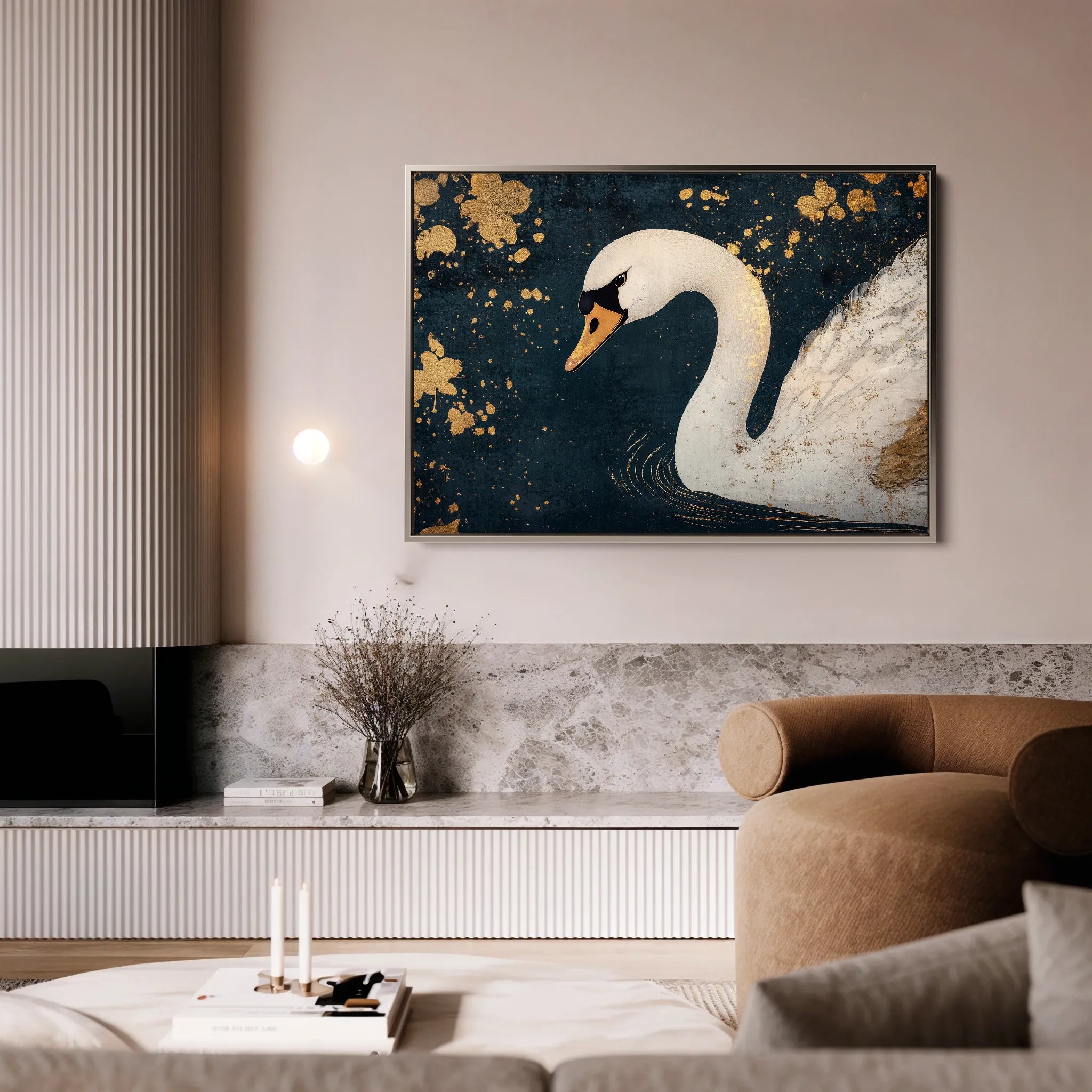 Animals 203 Canvas Art 18" x 24" / 45 x 60 cm / Black