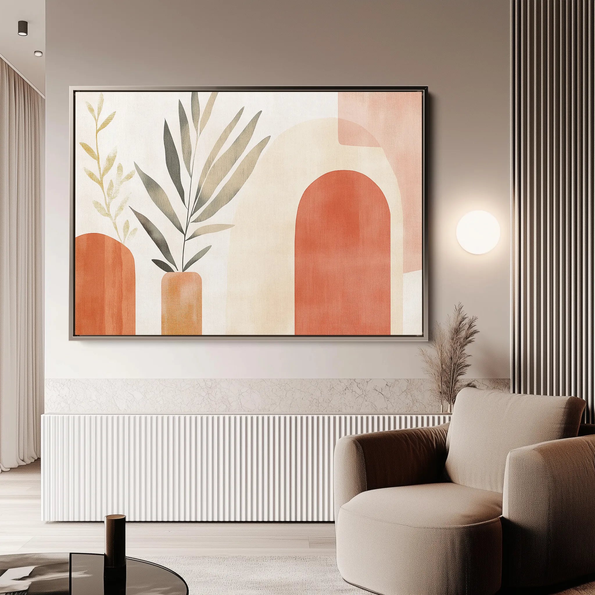 Boho 203 Canvas Art 18" x 24" / 45 x 60 cm / Black