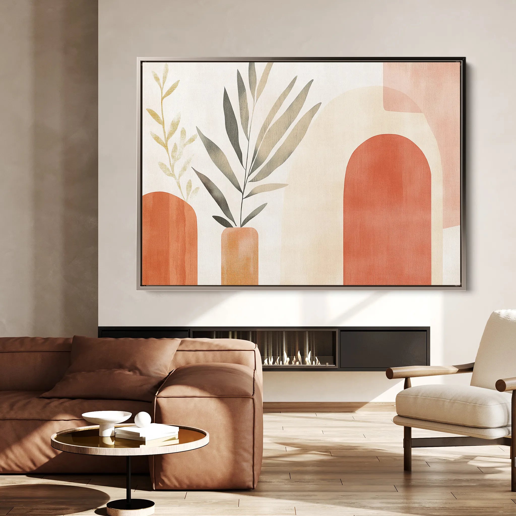 Boho 203 Canvas Art 18" x 24" / 45 x 60 cm / Black