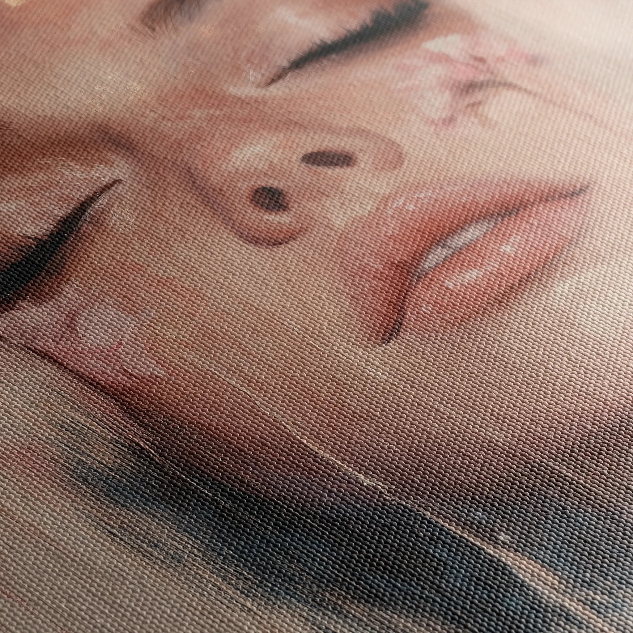 Portrait 203 Canvas Art 18" x 24" / 45 x 60 cm / Black