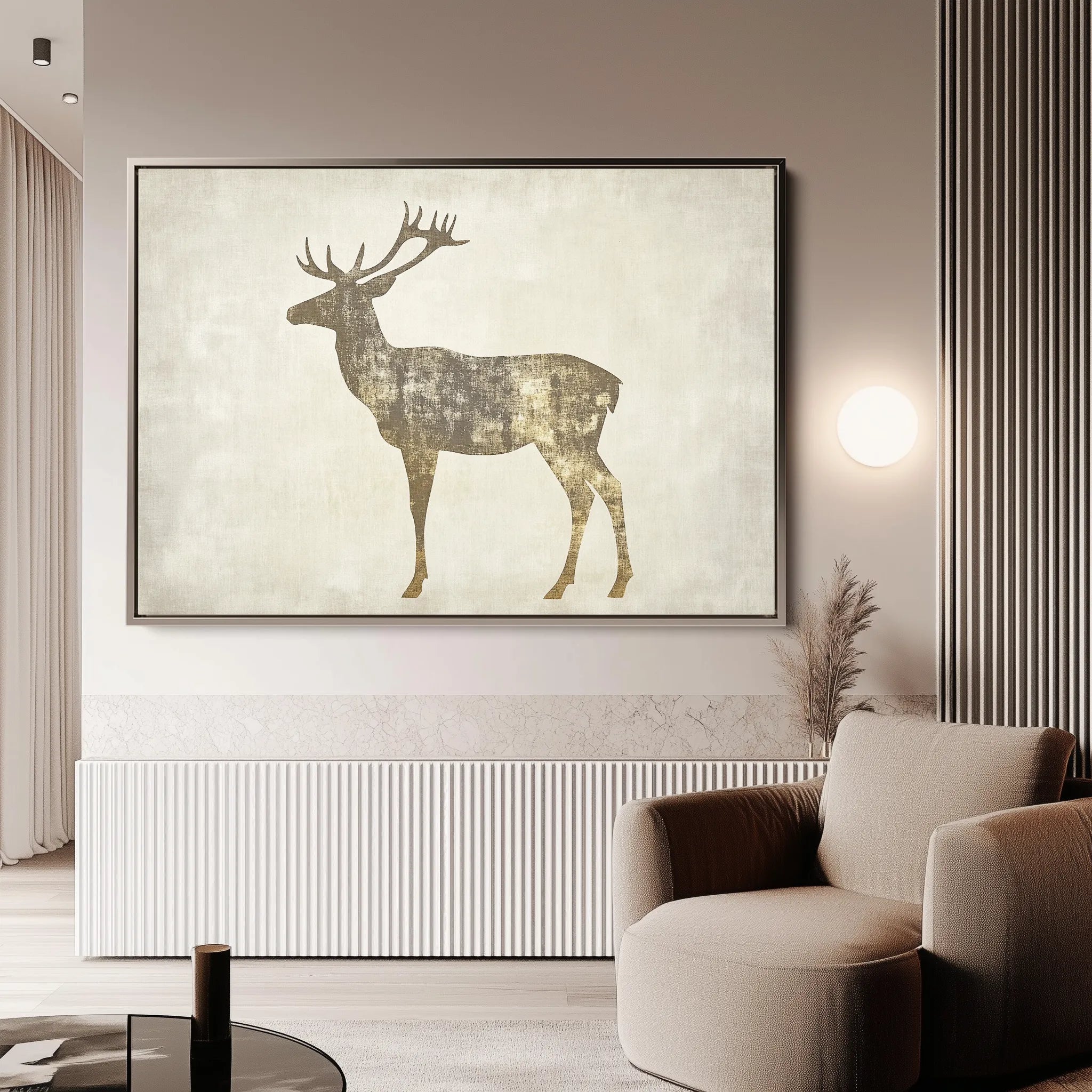 Animals 204 Canvas Art 18" x 24" / 45 x 60 cm / Black