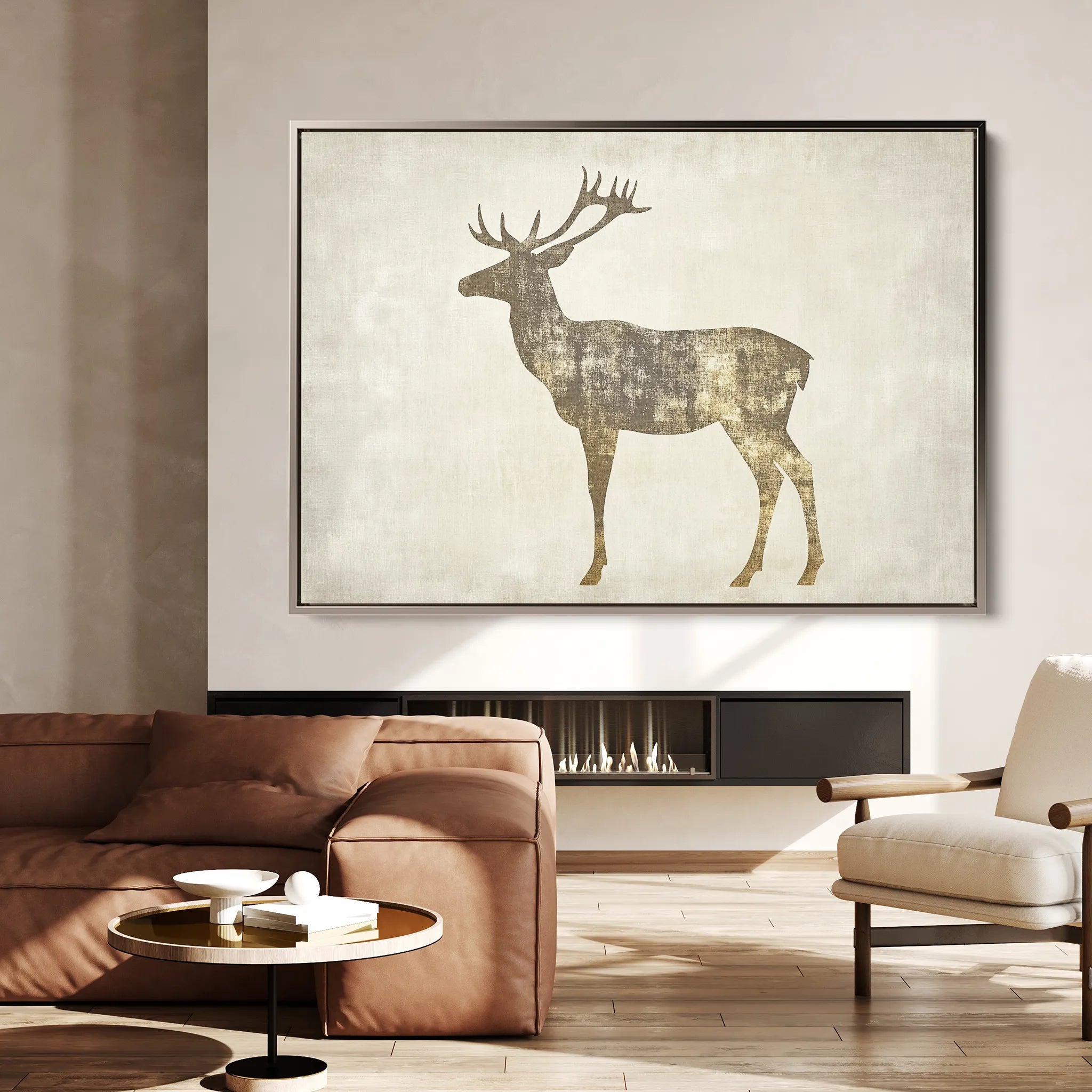 Animals 204 Canvas Art 18" x 24" / 45 x 60 cm / Black
