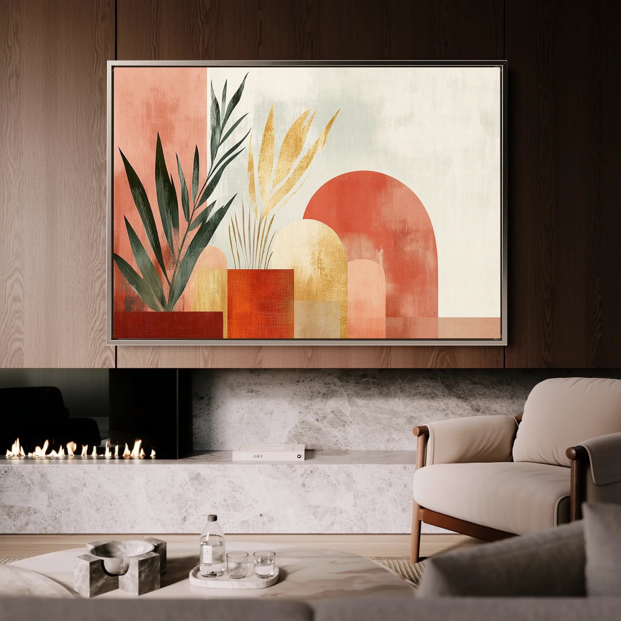 Boho 204 Canvas Art 18" x 24" / 45 x 60 cm / Black