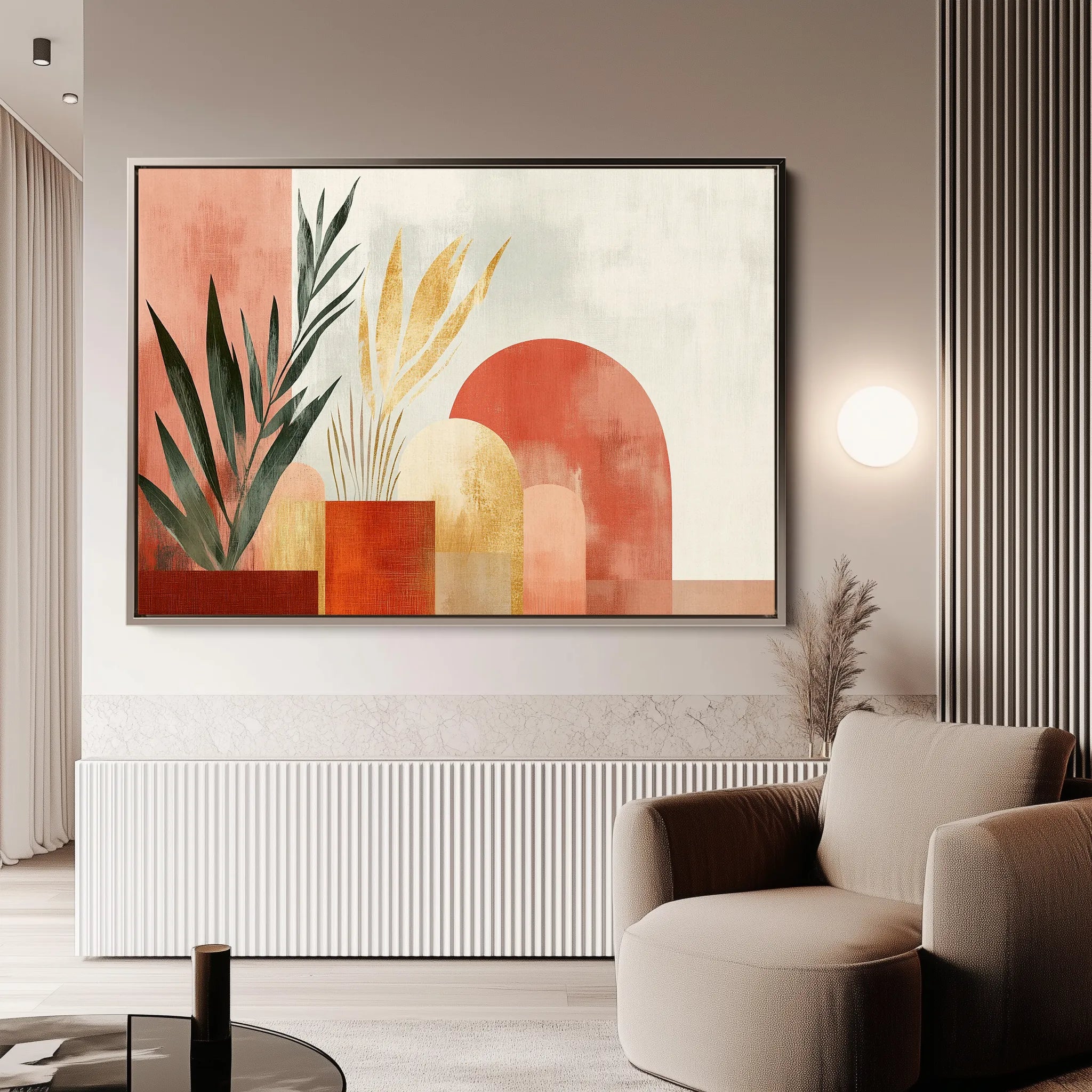 Boho 204 Canvas Art 18" x 24" / 45 x 60 cm / Black