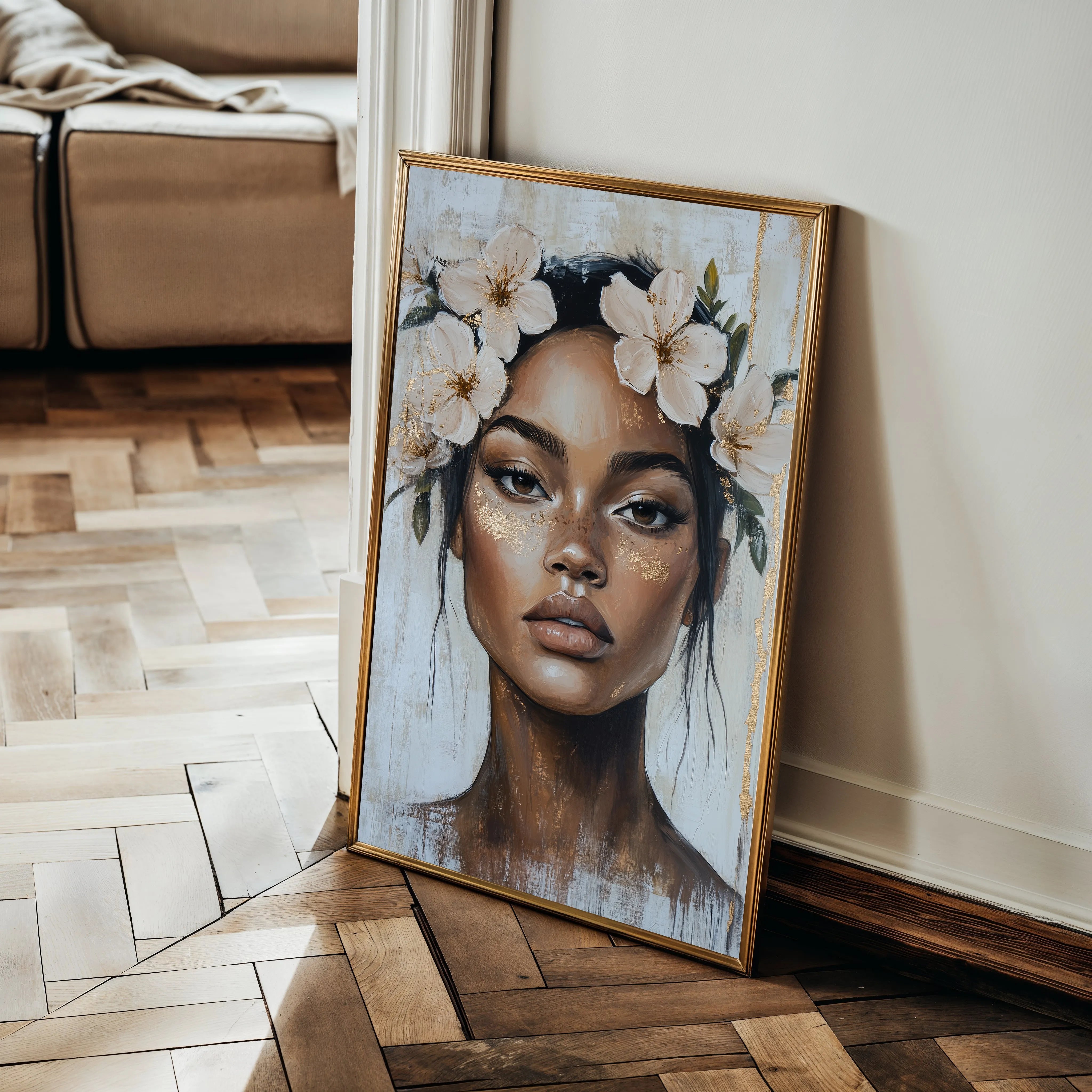 Portrait 204 Canvas Art 18" x 24" / 45 x 60 cm / Black
