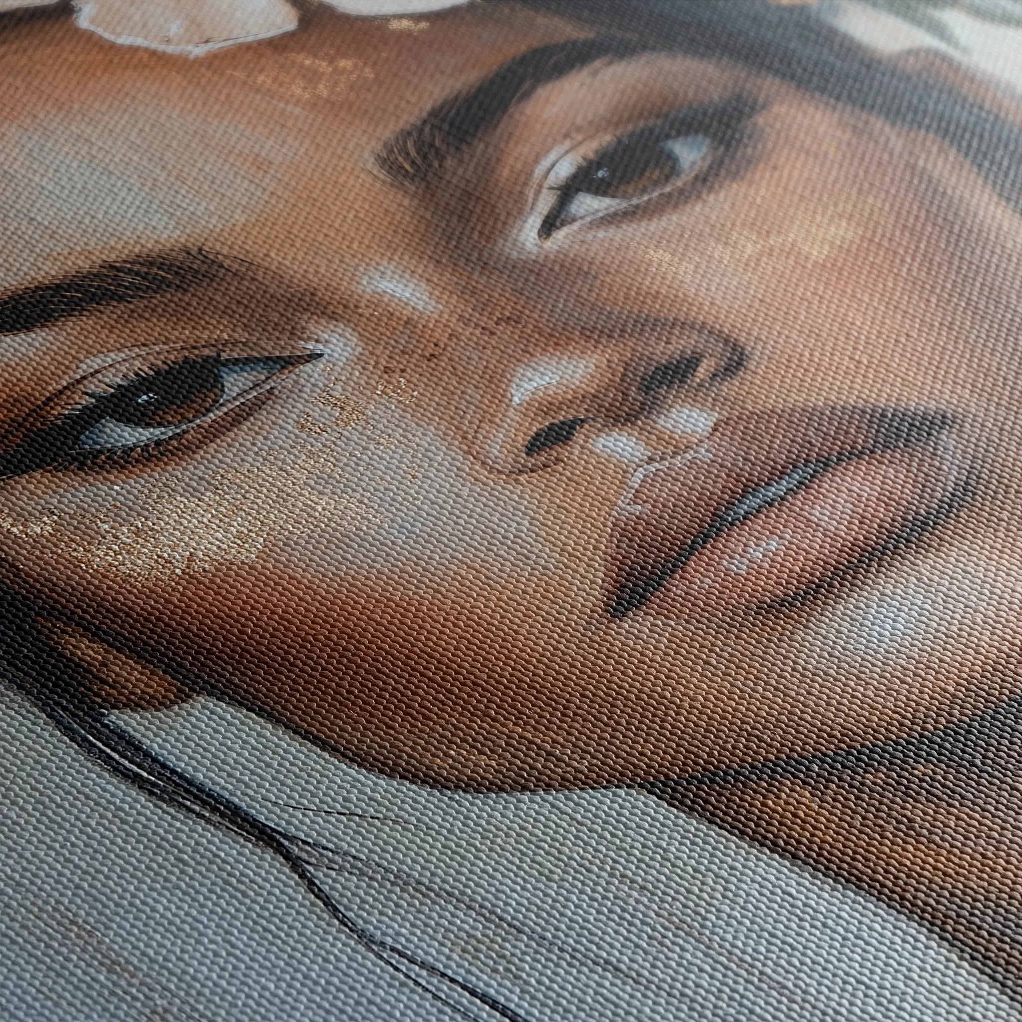 Portrait 204 Canvas Art 18" x 24" / 45 x 60 cm / Black