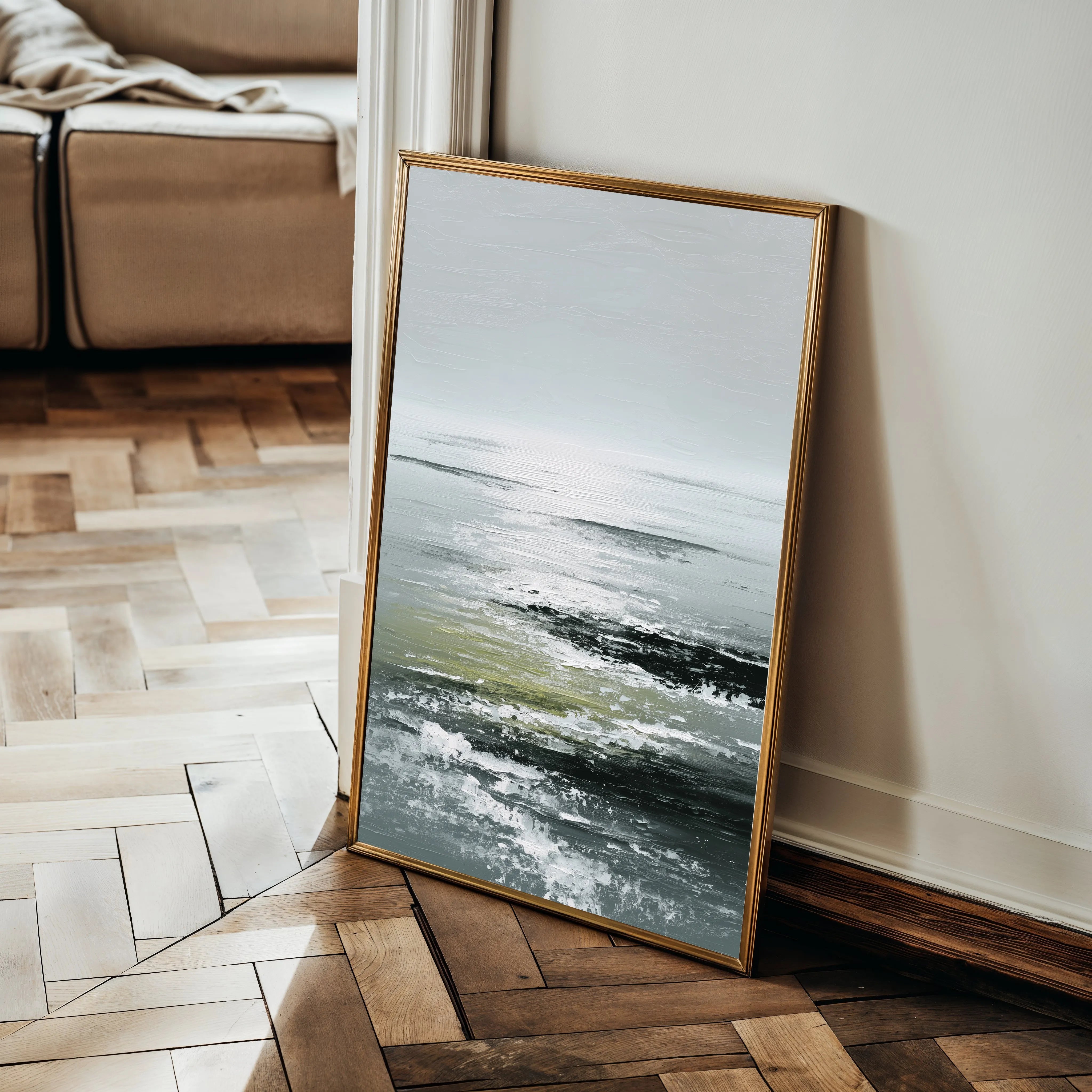 Abstract 2042 Canvas Art 18" x 24" / 45 x 60 cm / Black
