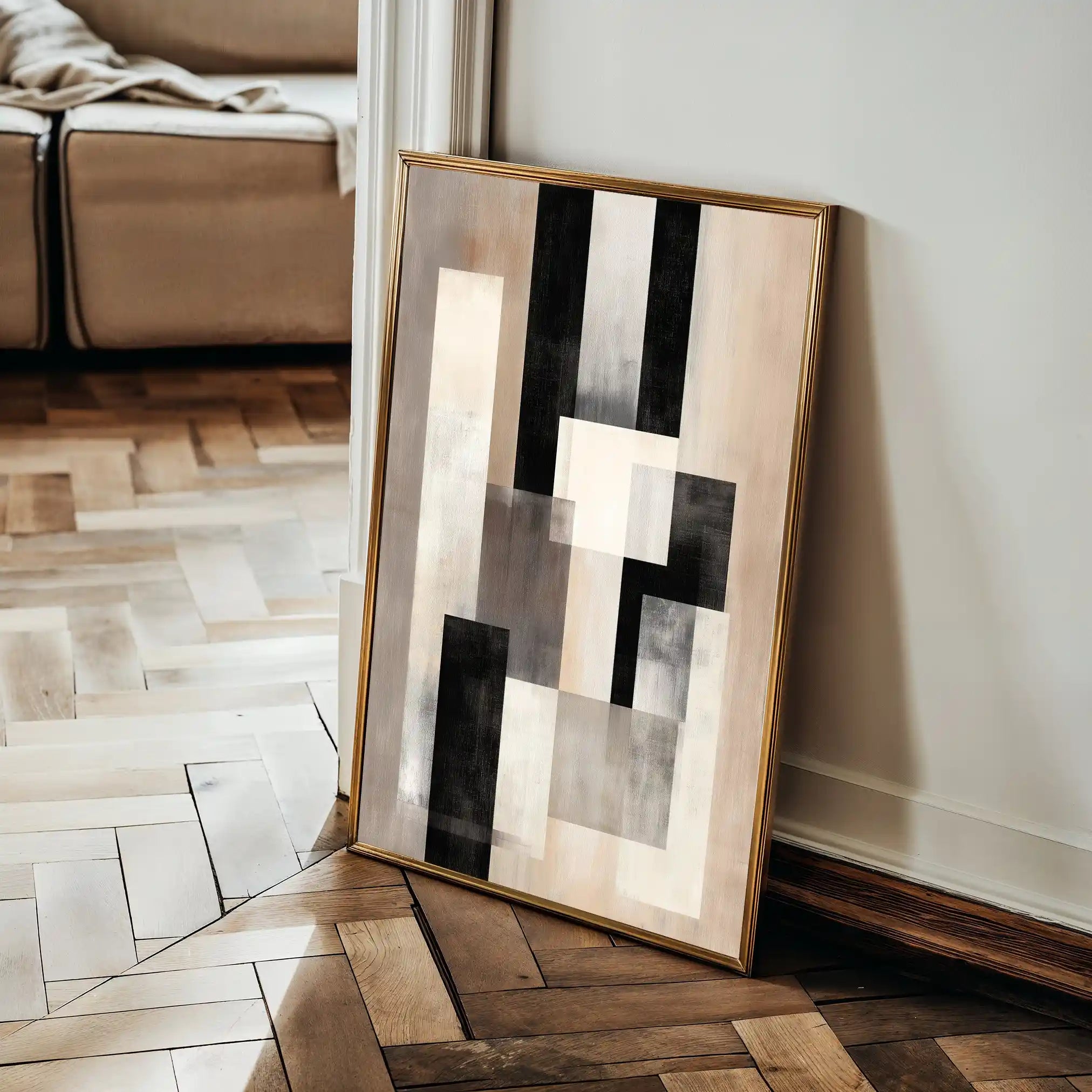 Abstract 2045 Canvas Art 18" x 24" / 45 x 60 cm / Black