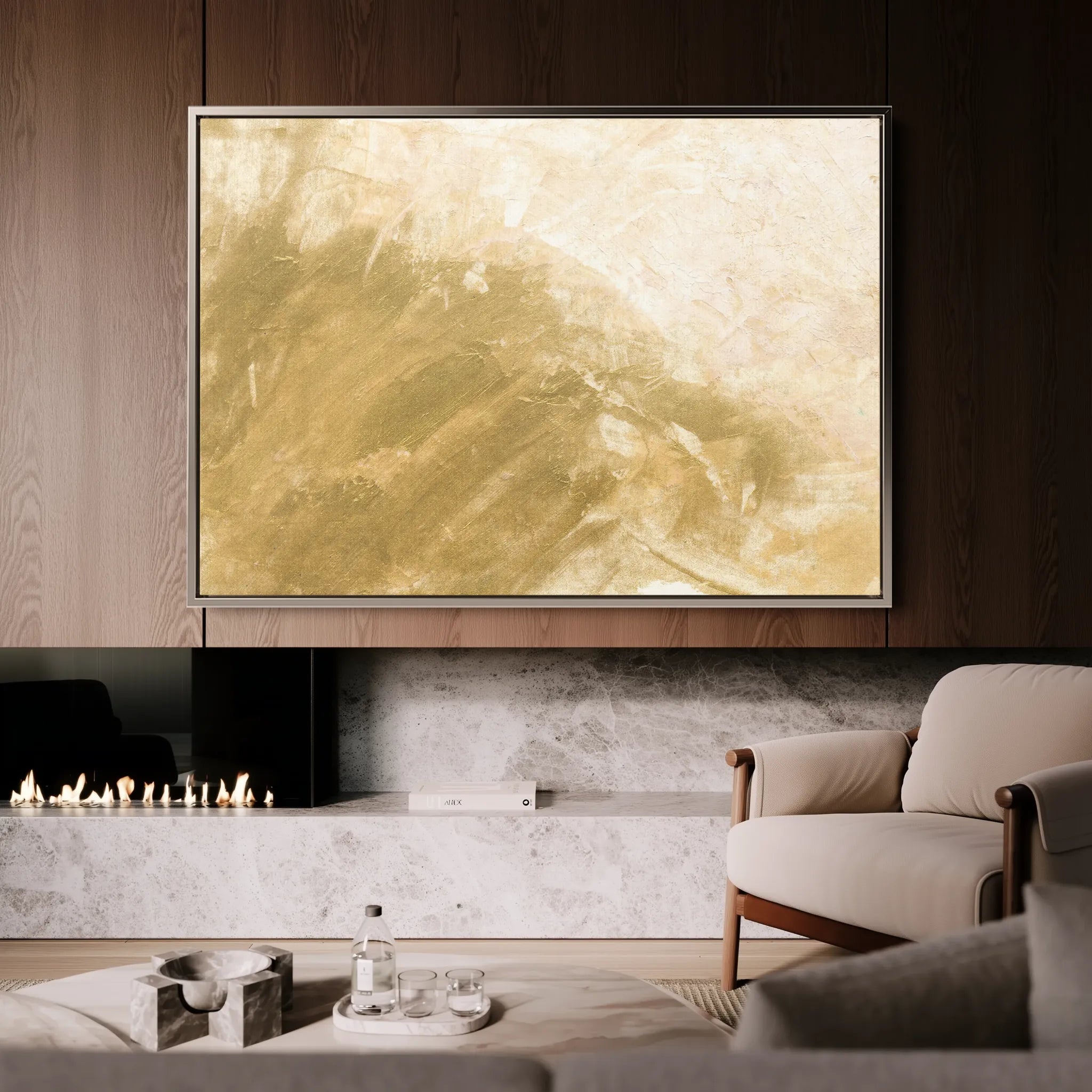Abstract 205 Canvas Art 18" x 24" / 45 x 60 cm / Black
