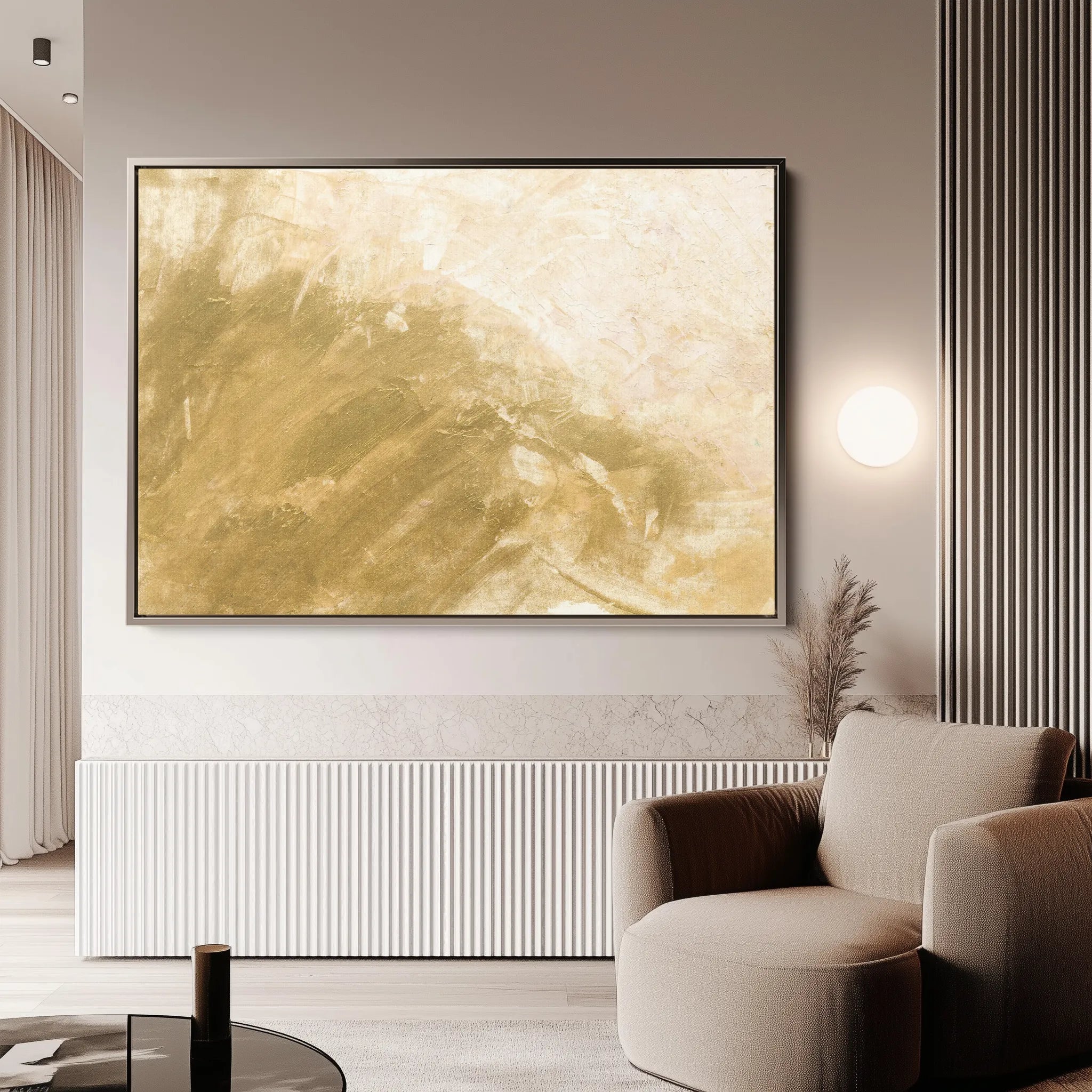 Abstract 205 Canvas Art 18" x 24" / 45 x 60 cm / Black