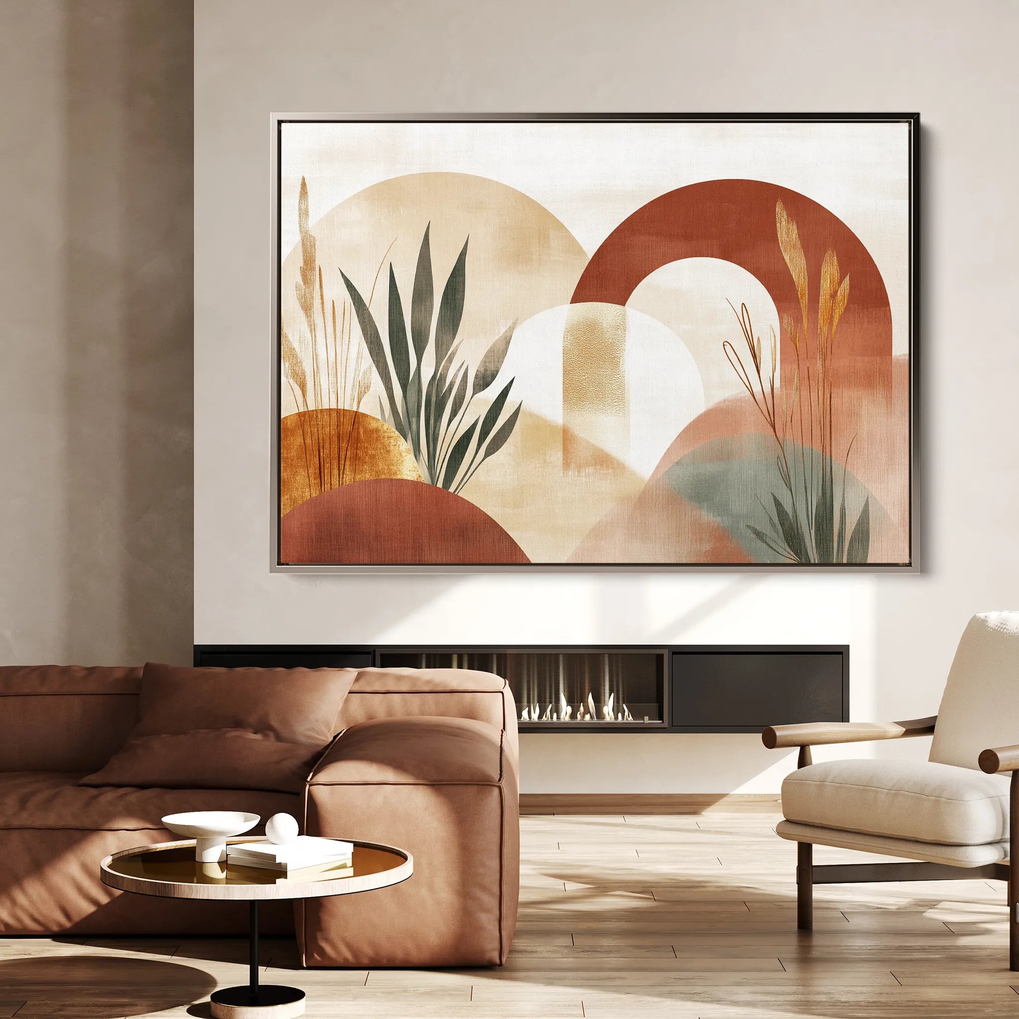 Boho 205 Canvas Art 18" x 24" / 45 x 60 cm / Black