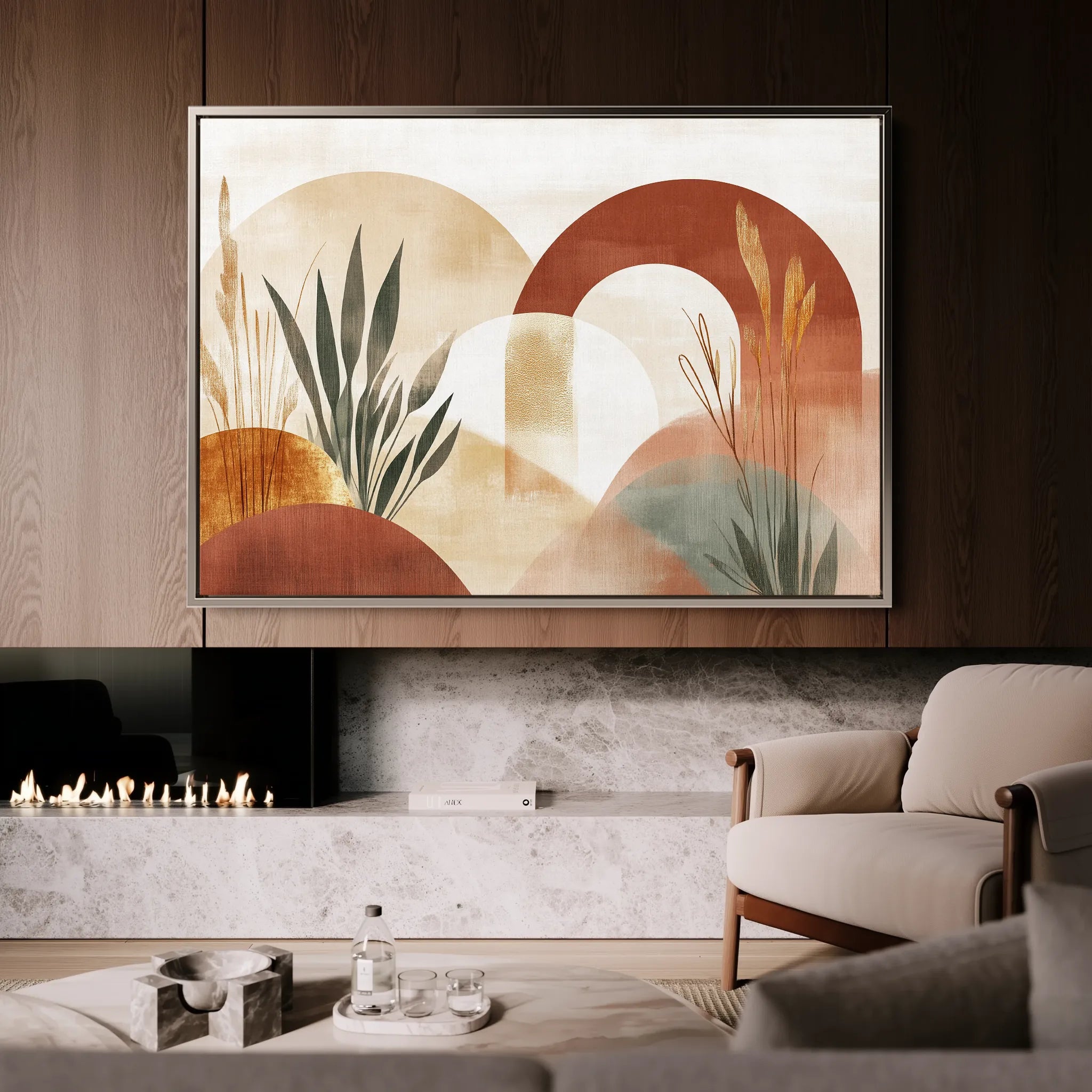 Boho 205 Canvas Art 18" x 24" / 45 x 60 cm / Black