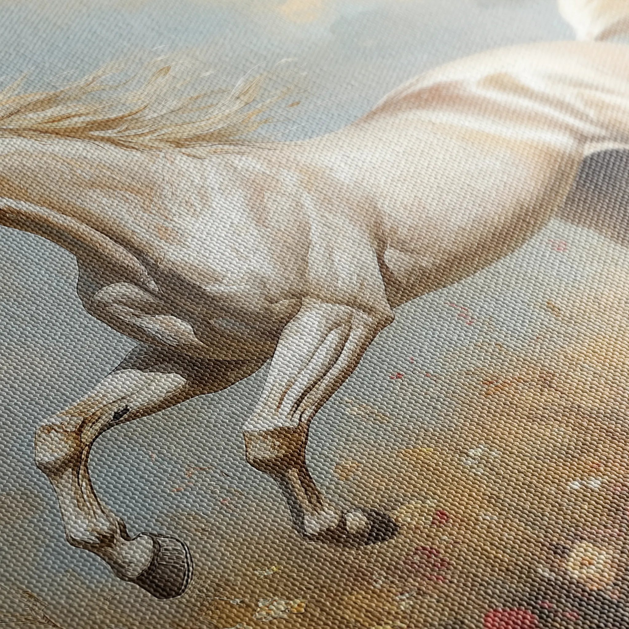 Horses 205 Canvas Art 18" x 24" / 45 x 60 cm / Black