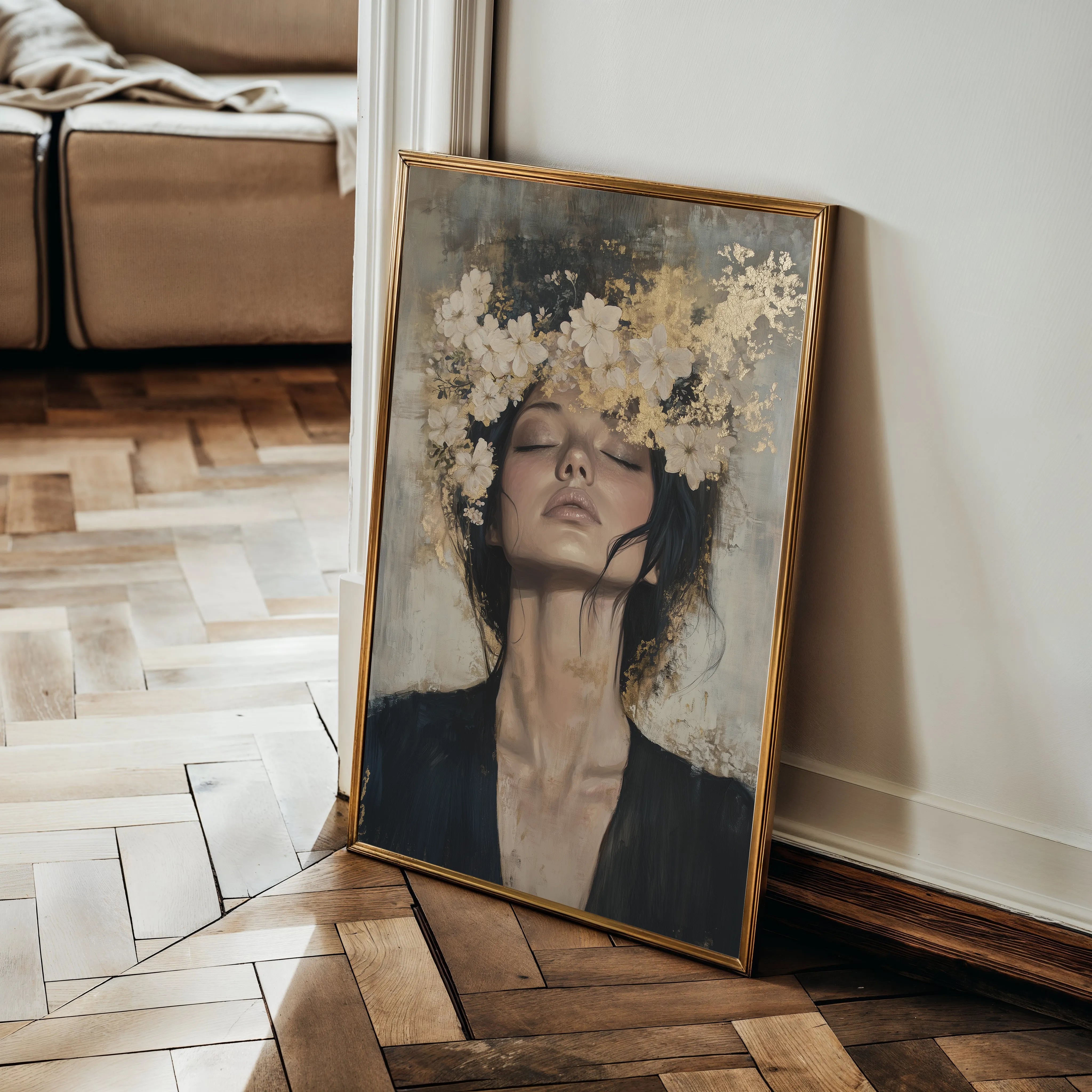 Portrait 205 Canvas Art 18" x 24" / 45 x 60 cm / Black