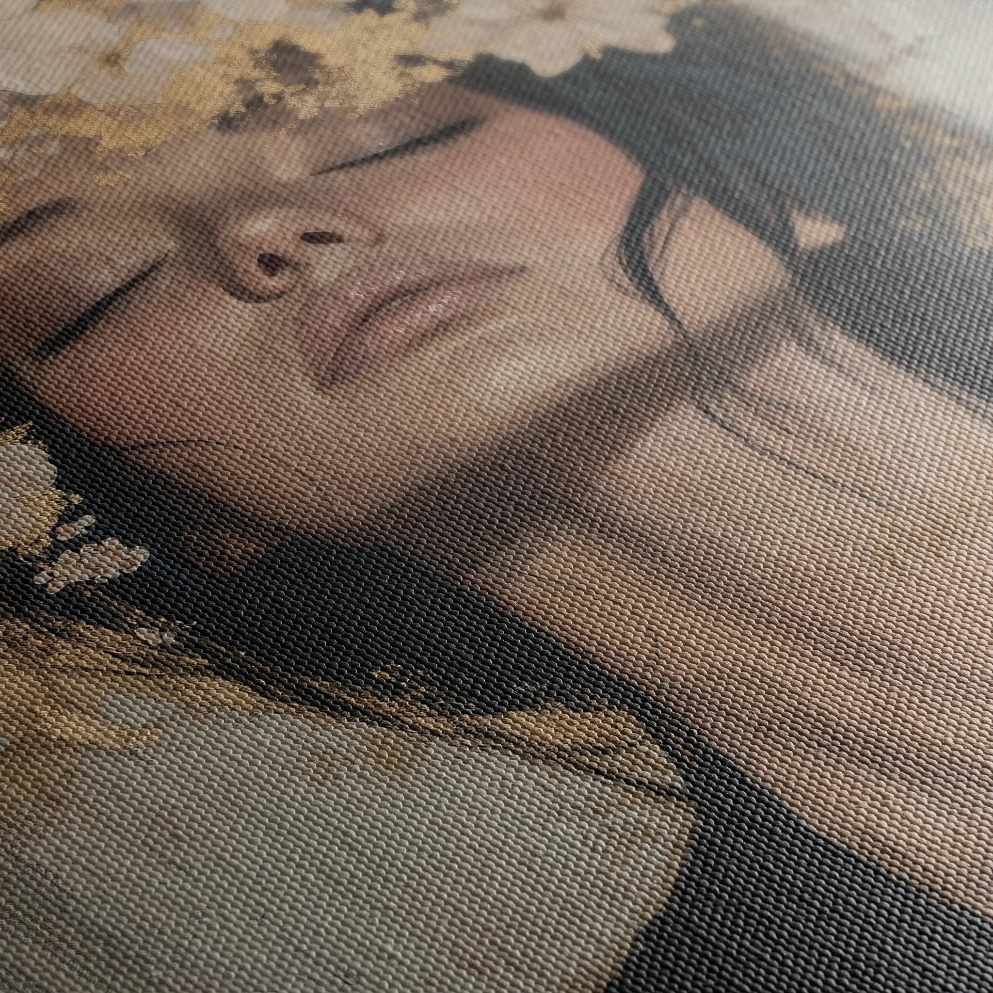 Portrait 205 Canvas Art 18" x 24" / 45 x 60 cm / Black