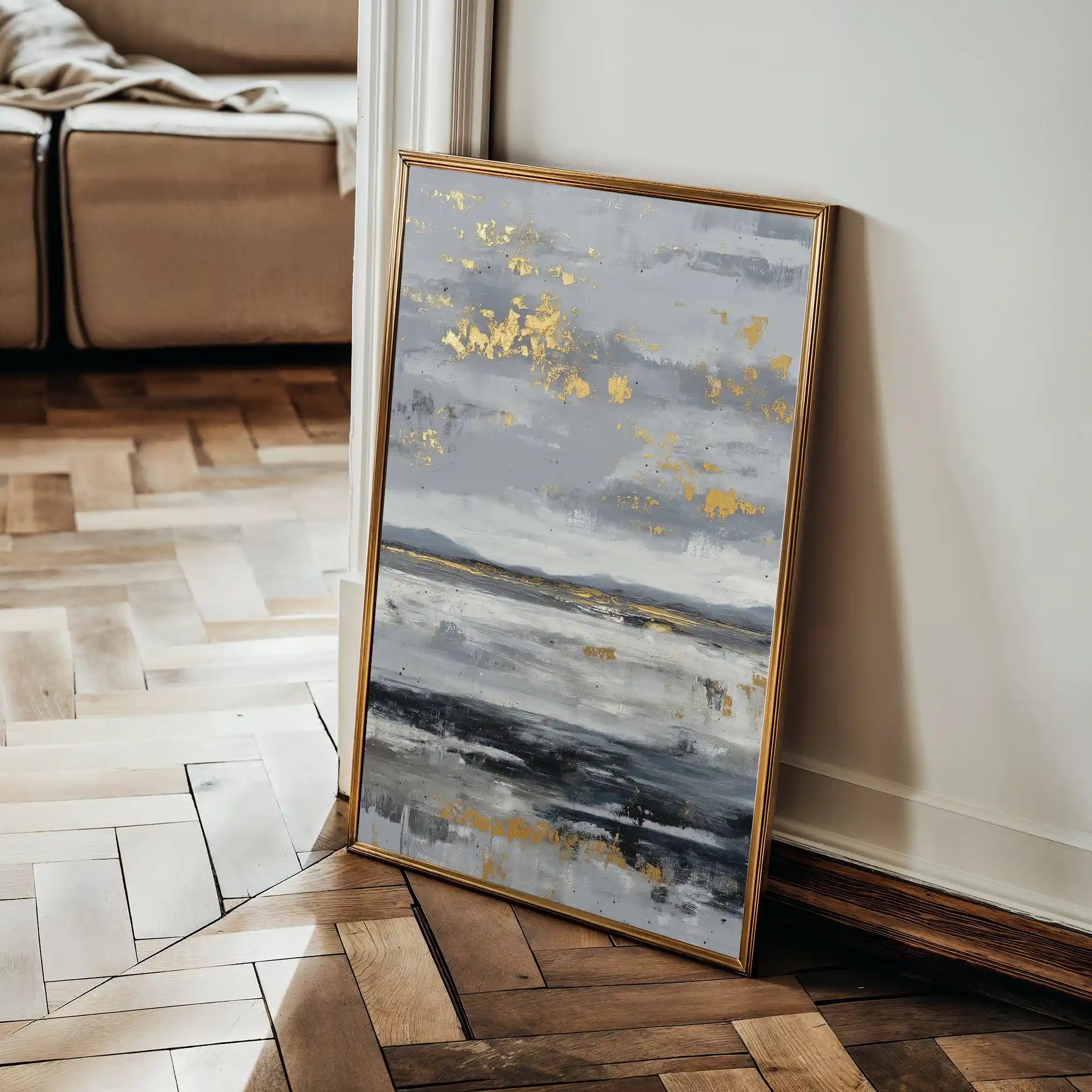 Abstract 2053 Canvas Art 18" x 24" / 45 x 60 cm / Black