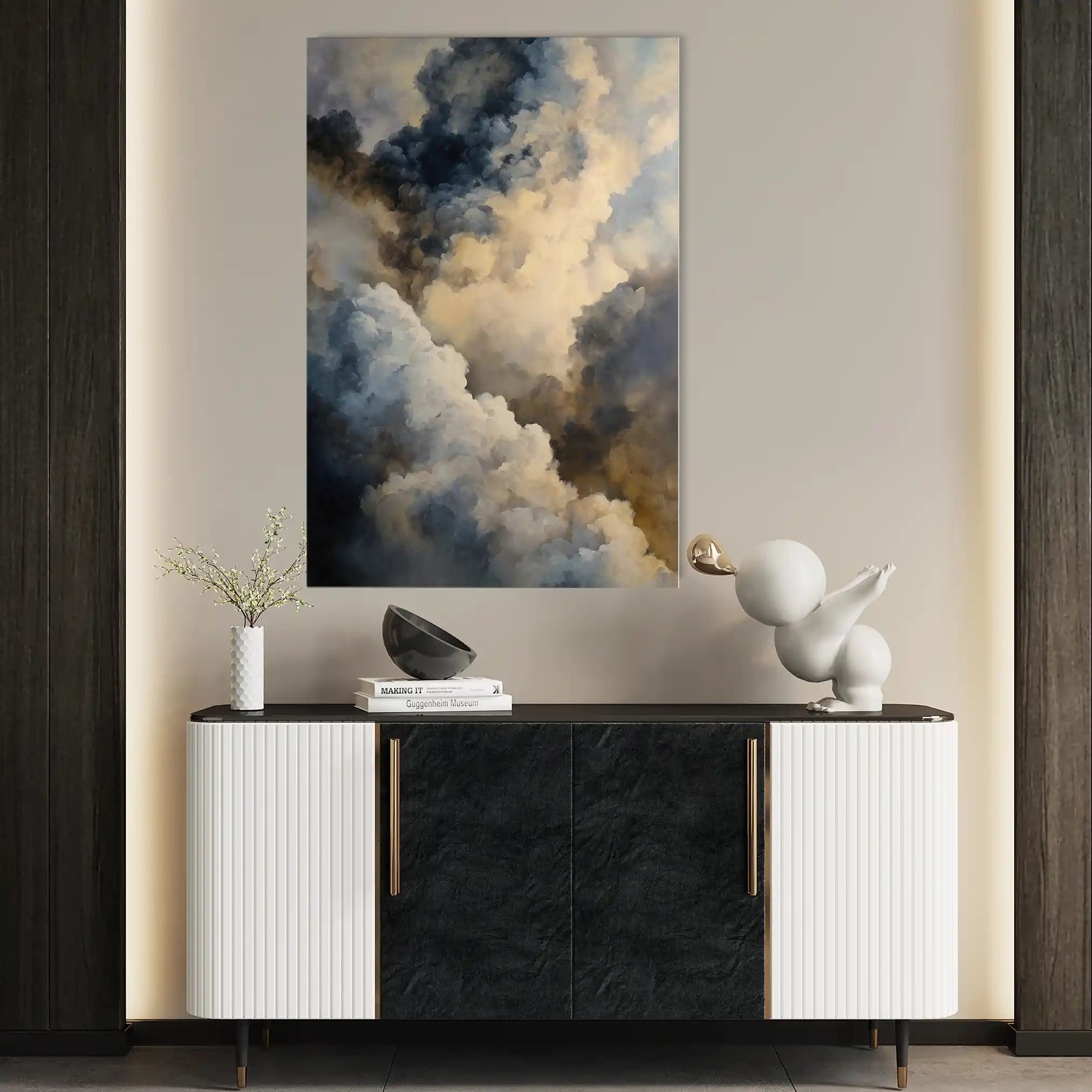 Abstract 2057 Canvas Art 18" x 24" / 45 x 60 cm / Black