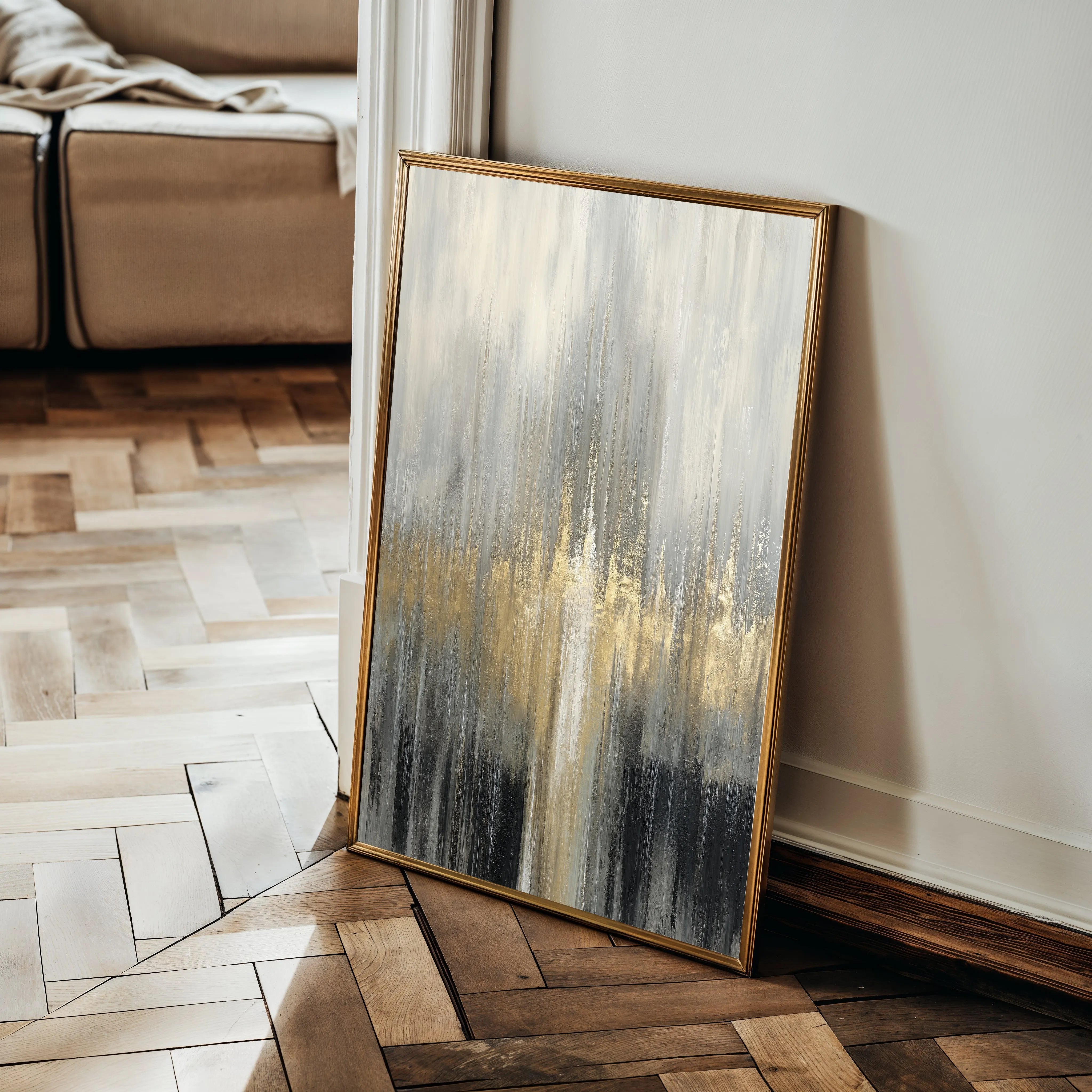 Abstract 2058 Canvas Art 18" x 24" / 45 x 60 cm / Black