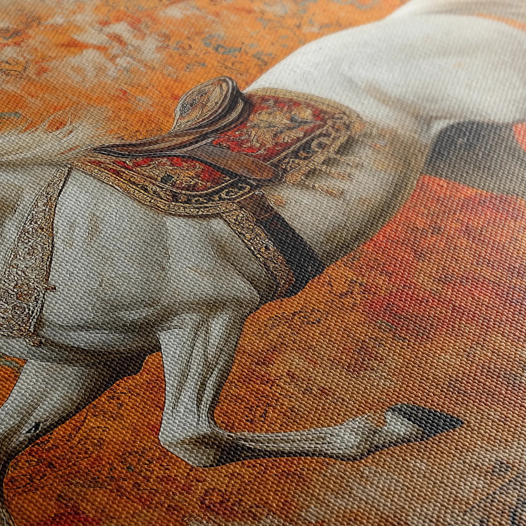 Horses 206 Canvas Art 18" x 24" / 45 x 60 cm / Black