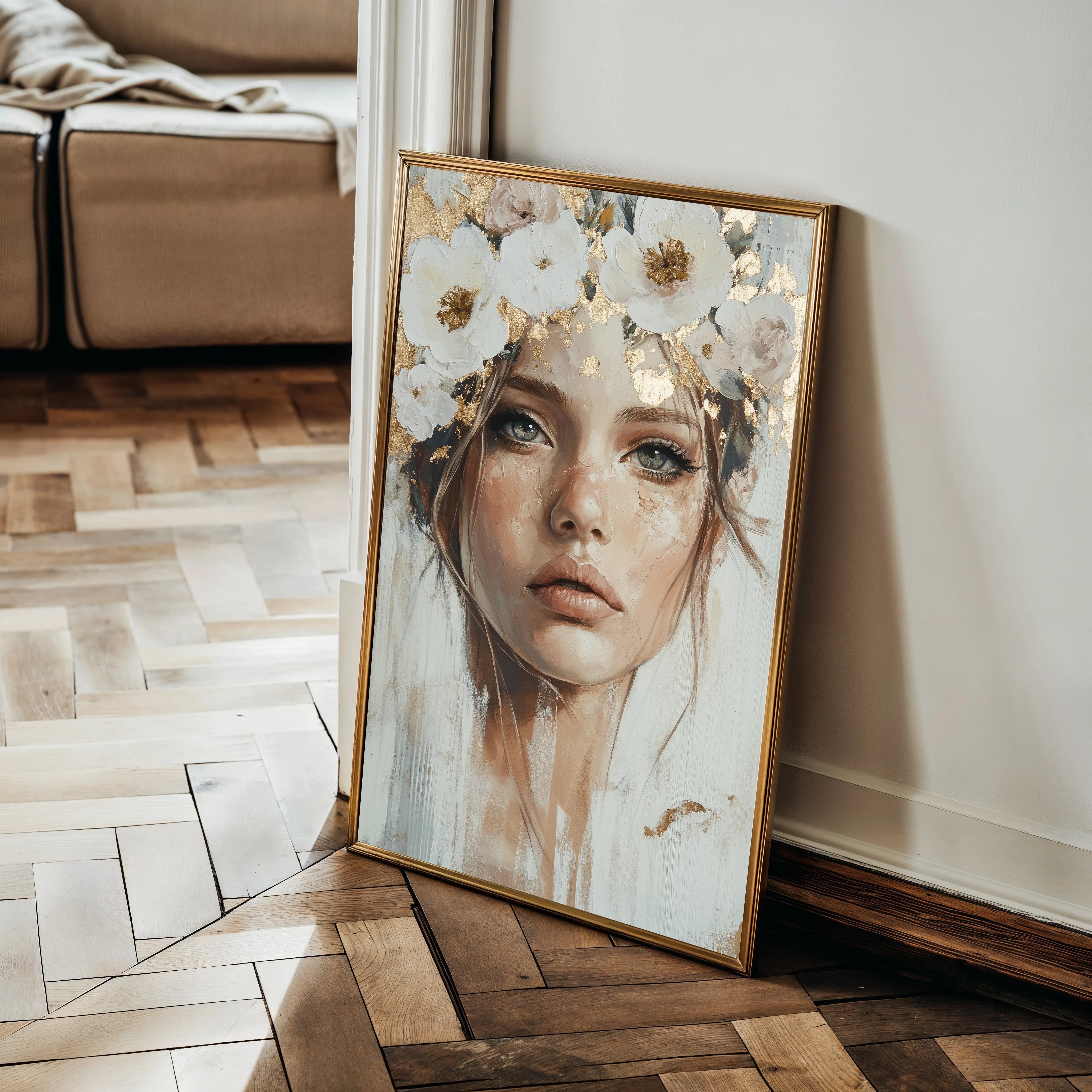 Portrait 206 Canvas Art 18" x 24" / 45 x 60 cm / Black