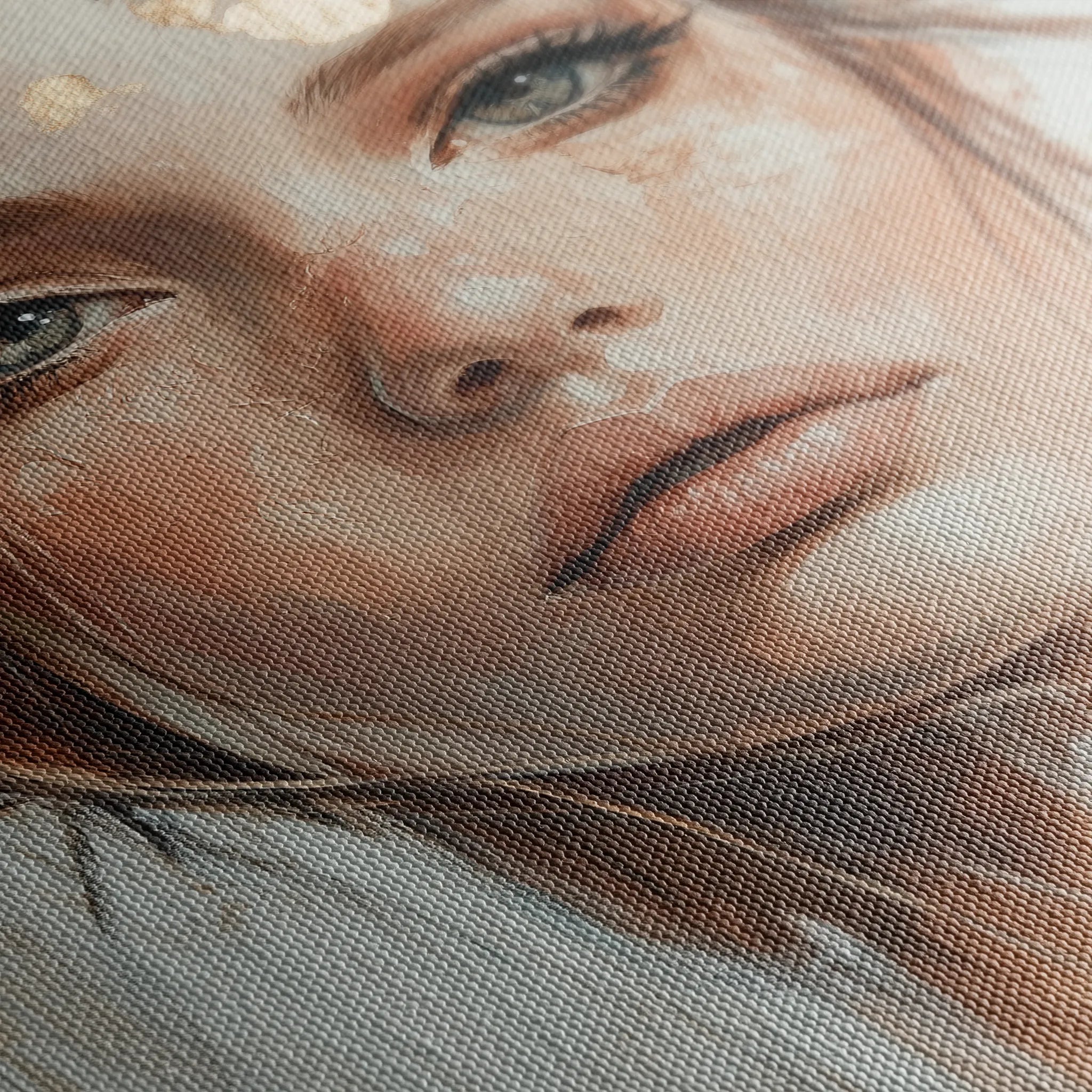 Portrait 206 Canvas Art 18" x 24" / 45 x 60 cm / Black