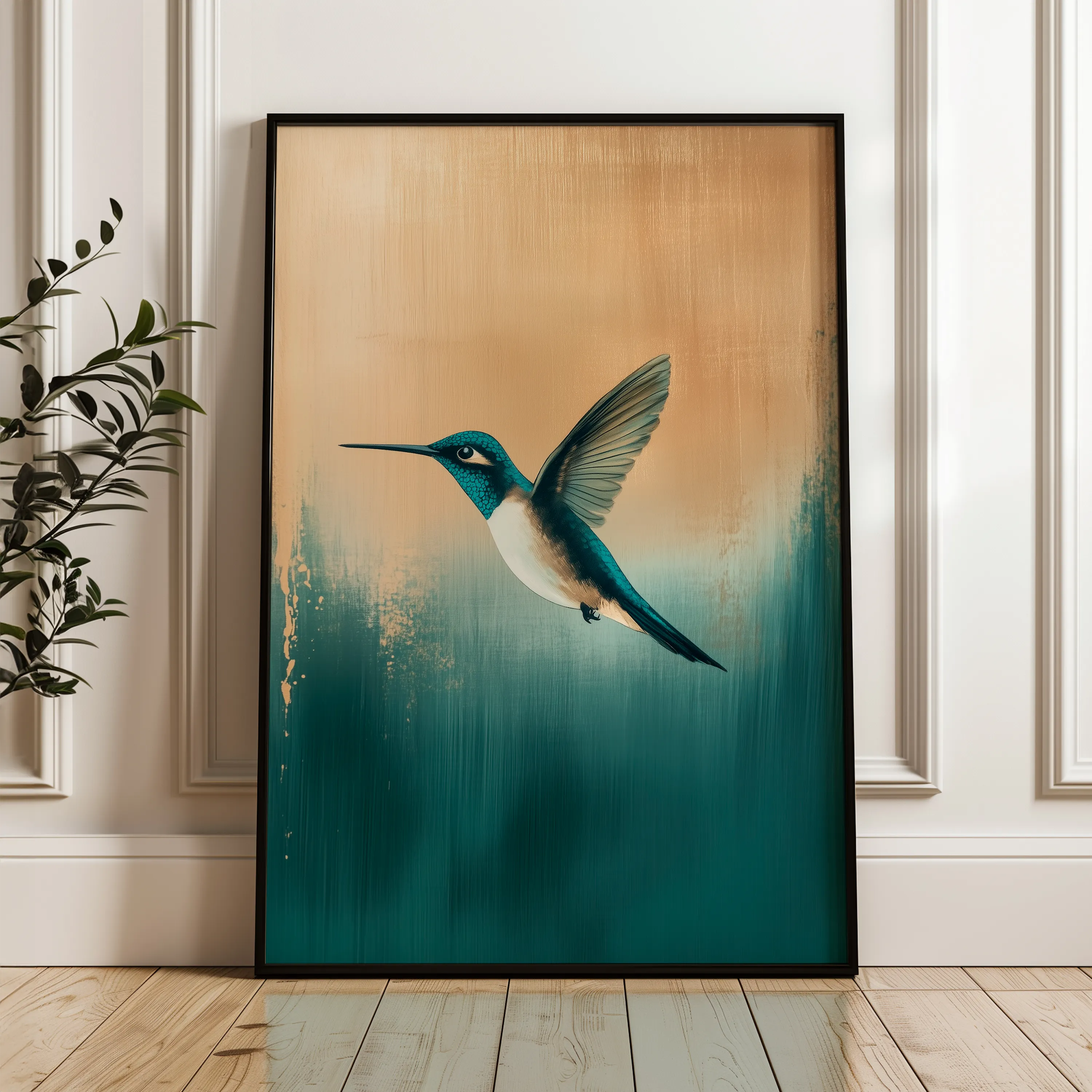 Animals 207 Canvas Art 18" x 24" / 45 x 60 cm / Black