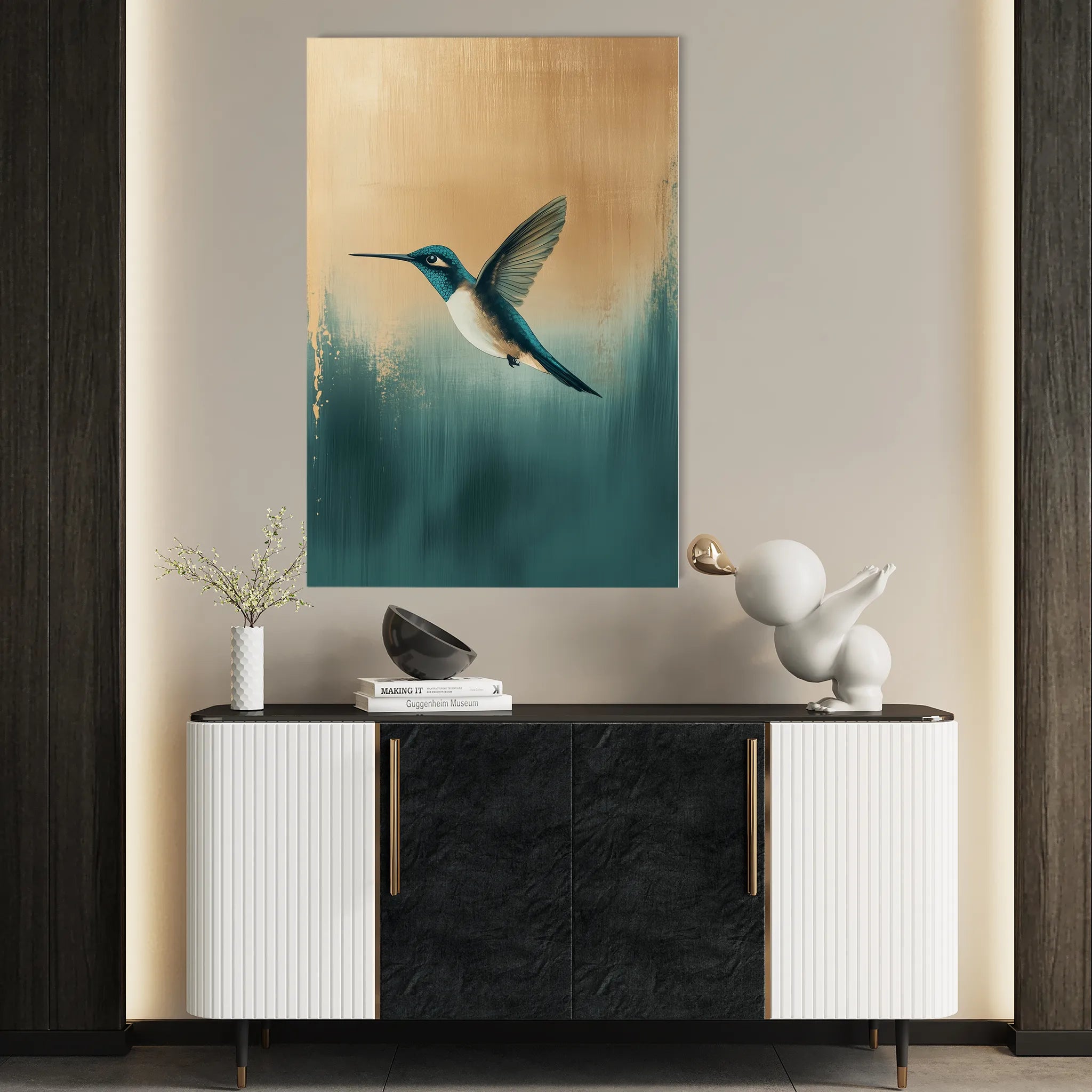 Animals 207 Canvas Art 18" x 24" / 45 x 60 cm / Black