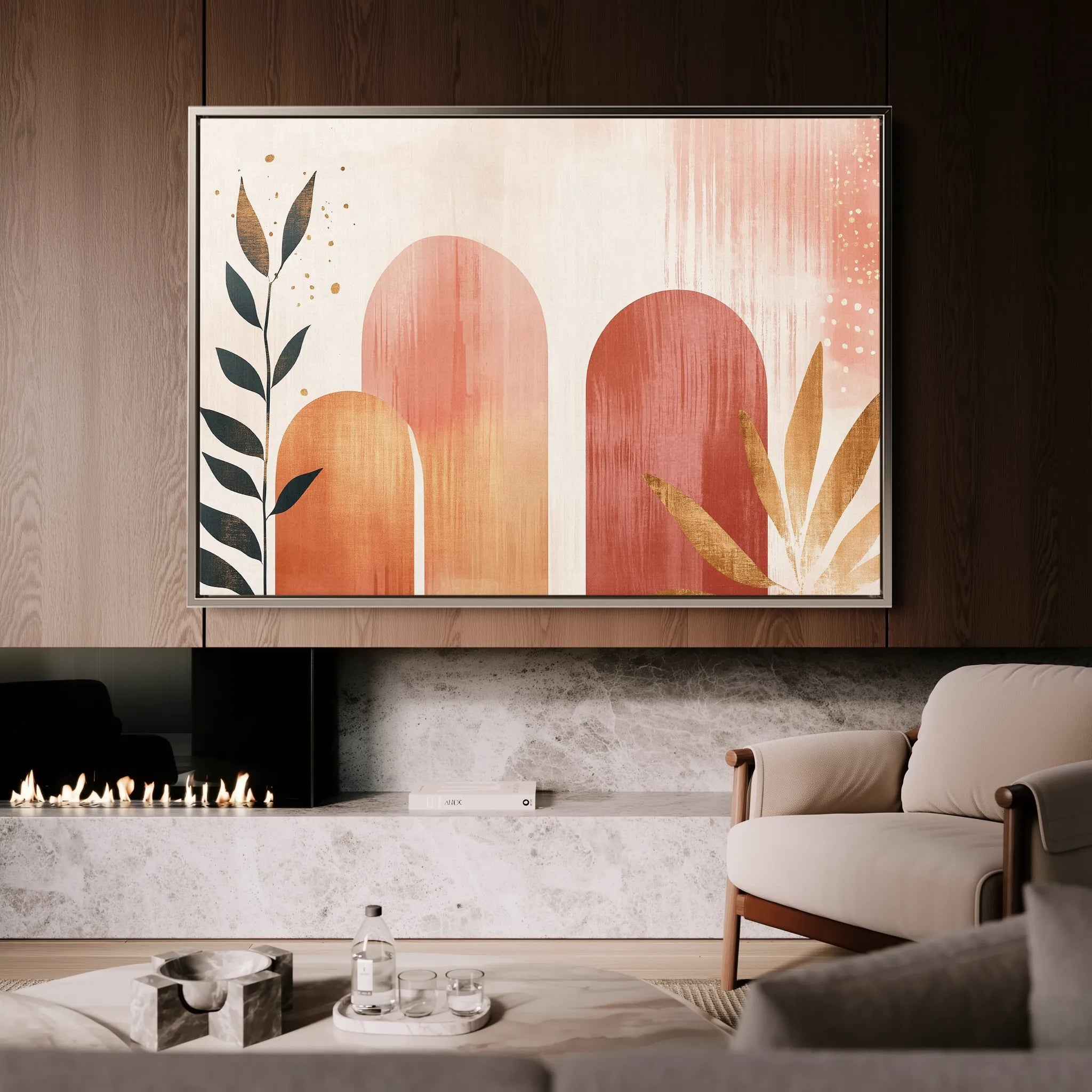 Boho 207 Canvas Art 18" x 24" / 45 x 60 cm / Black
