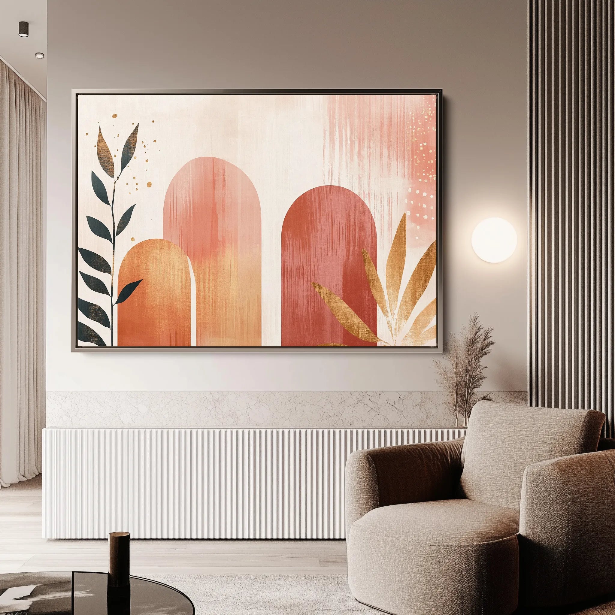 Boho 207 Canvas Art 18" x 24" / 45 x 60 cm / Black