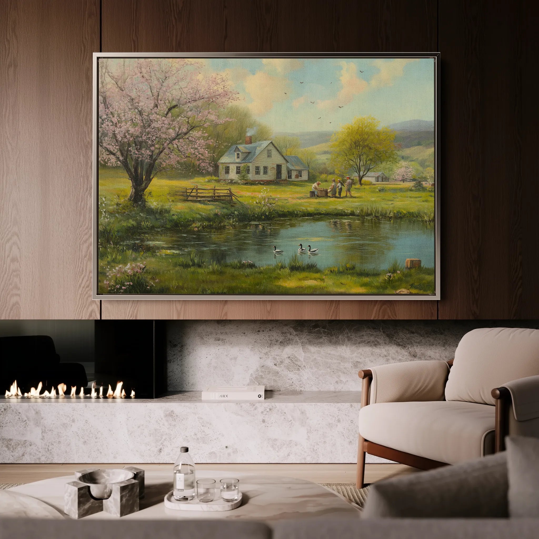 Landscape 207 Canvas Art 18" x 24" / 45 x 60 cm / Black