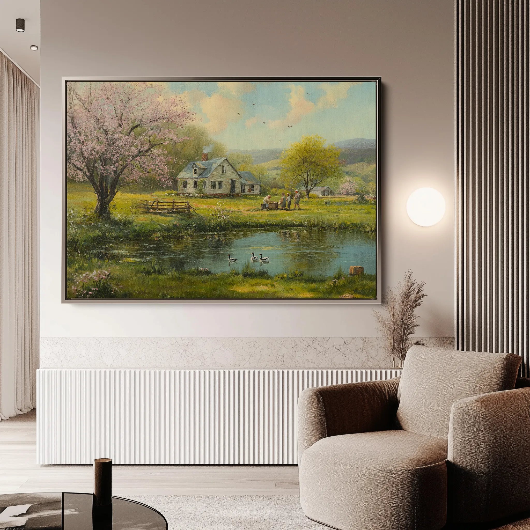 Landscape 207 Canvas Art 18" x 24" / 45 x 60 cm / Black